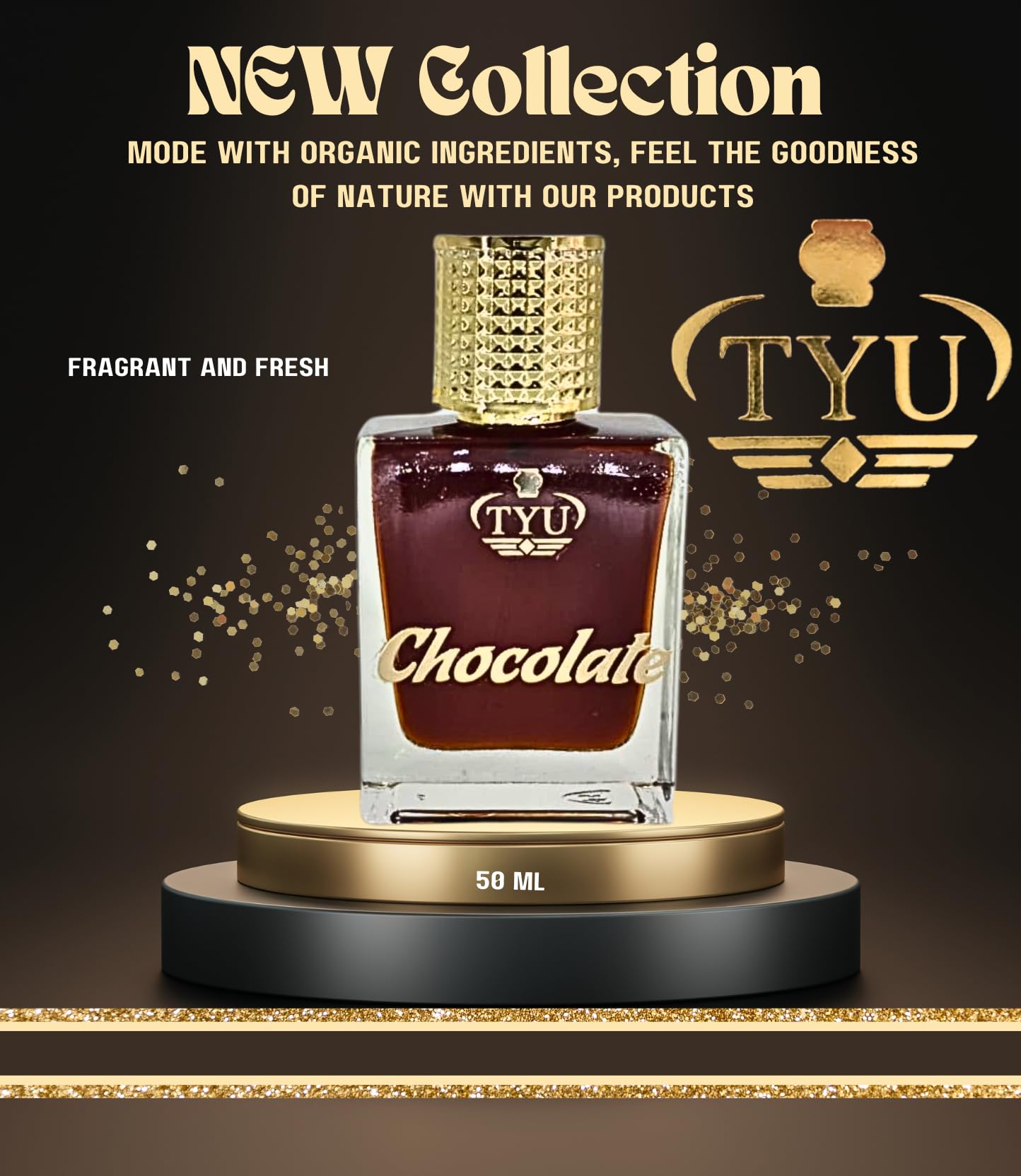 TYU Chocolate Perfume for Women - 50ml Eau de Parfum, Sweet & Long-Lasting Fragrance - Perfect for Date Night, Parties & Everyday Wear