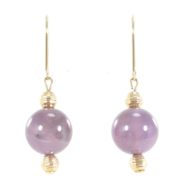 18K Yellow Gold Amethyst Earrings - Vintage Pre-Owned Jewelry for Women | Elegant Gift for Anniversary, Birthday & Special Occasions