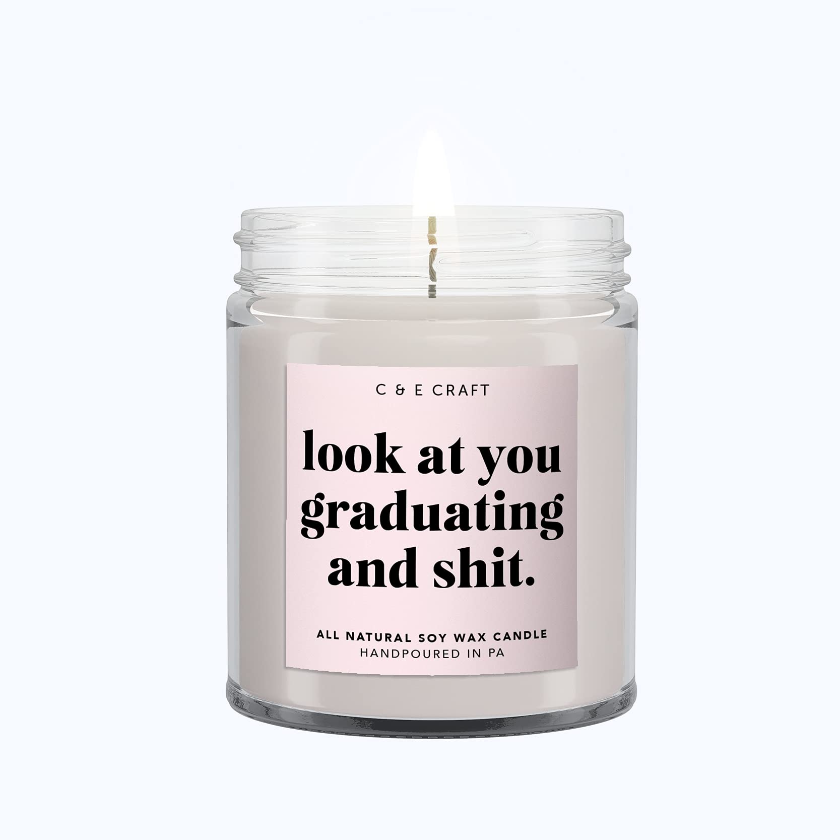 CE CRAFT Scented Soy Candle - 35+ Hour Burn Time - Inspirational Graduation Gift - Perfect for Nightstands, Bathrooms & Dressers - 8 oz Soy Wax Candle - Ideal for Celebrations, Relaxation & Home Decor