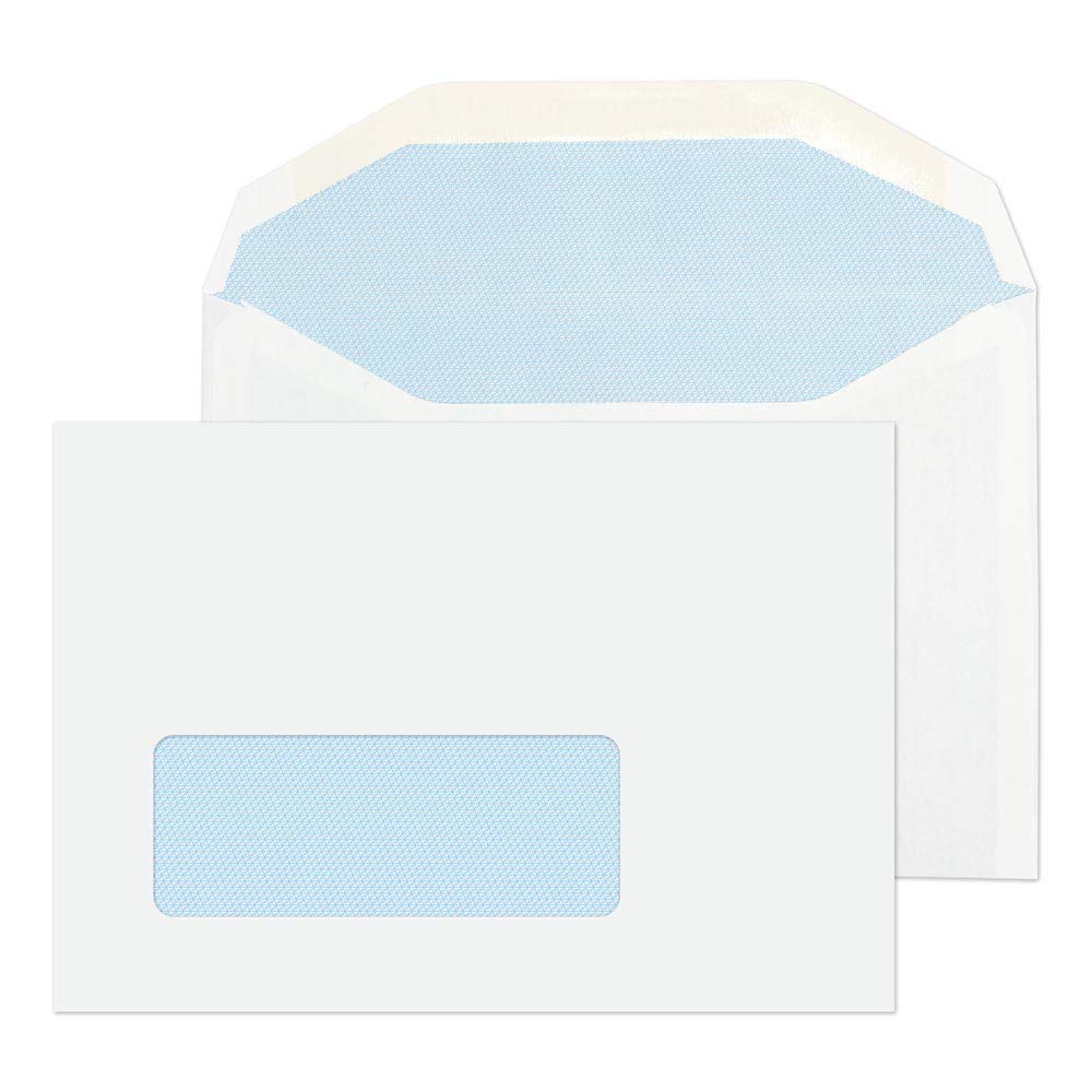 Premium White C6 114 x 162mm 80 GSM Self-Sealing Window Envelopes (2601) - Pack of 1000 for Business Mail, Invoices & Office Correspondence