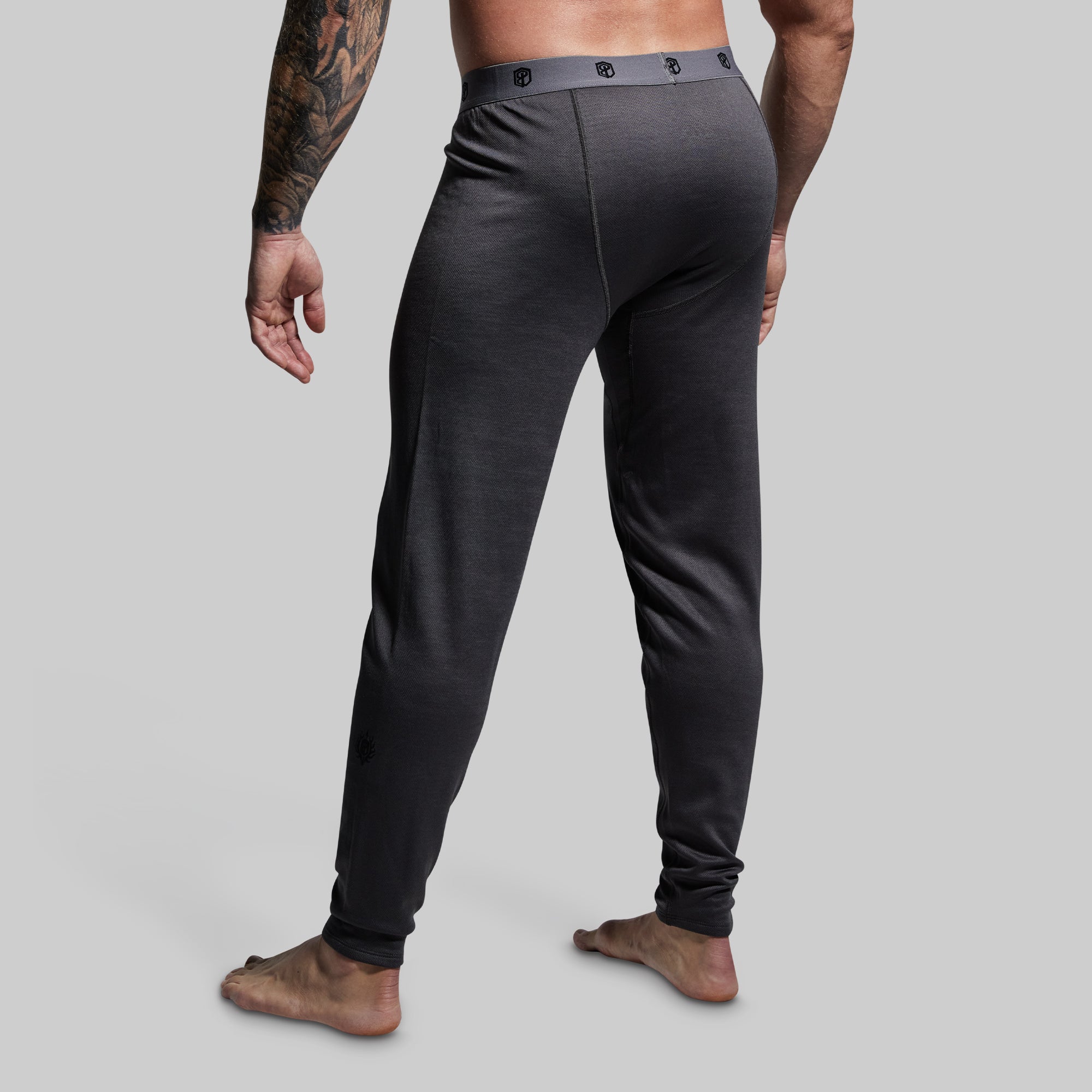 Men's Ridgeline Heavy Base Layer Bottom - Thermal Winter Underwear Pants for Cold Weather (Wolf Grey) - Ideal for Skiing, Hiking & Outdoor Activities