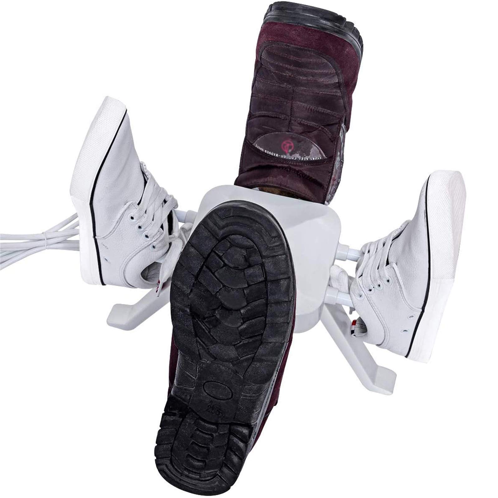 Portable Electric Shoe Dryer with Thermostat (50-55°C) - 4 Hook Boot Drying Machine | Low Energy Consumption | Perfect for Travel, Gym, Hiking & Wet Weather Use