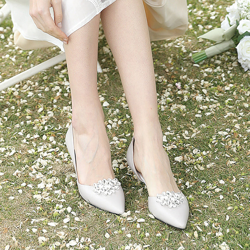 1 Pair DIY Crystal Rhinestone Wedding Shoe Buckles - Elegant Bridal Shoe Accessories for Wedding, Prom, Party & Special Occasions