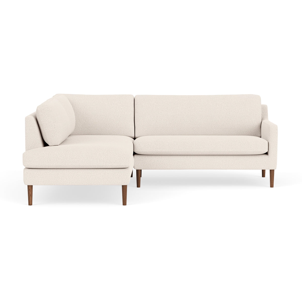 Astha Boucle Left Corner Sofa - Modern L-Shaped Sectional Couch for Living Room, Lounge & Office - Soft Fabric Upholstery, Comfortable Seating for Home Decor