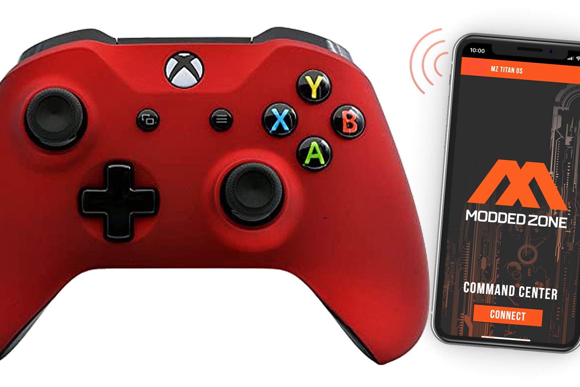 Rapid Fire Custom Modded Controller for Xbox One S/X - 40 Mods Compatible with Call of Duty, Fortnite & Major Shooter Games (3.5mm Jack, Soft Touch Red) - Perfect for Competitive Gaming & Esports Tournaments