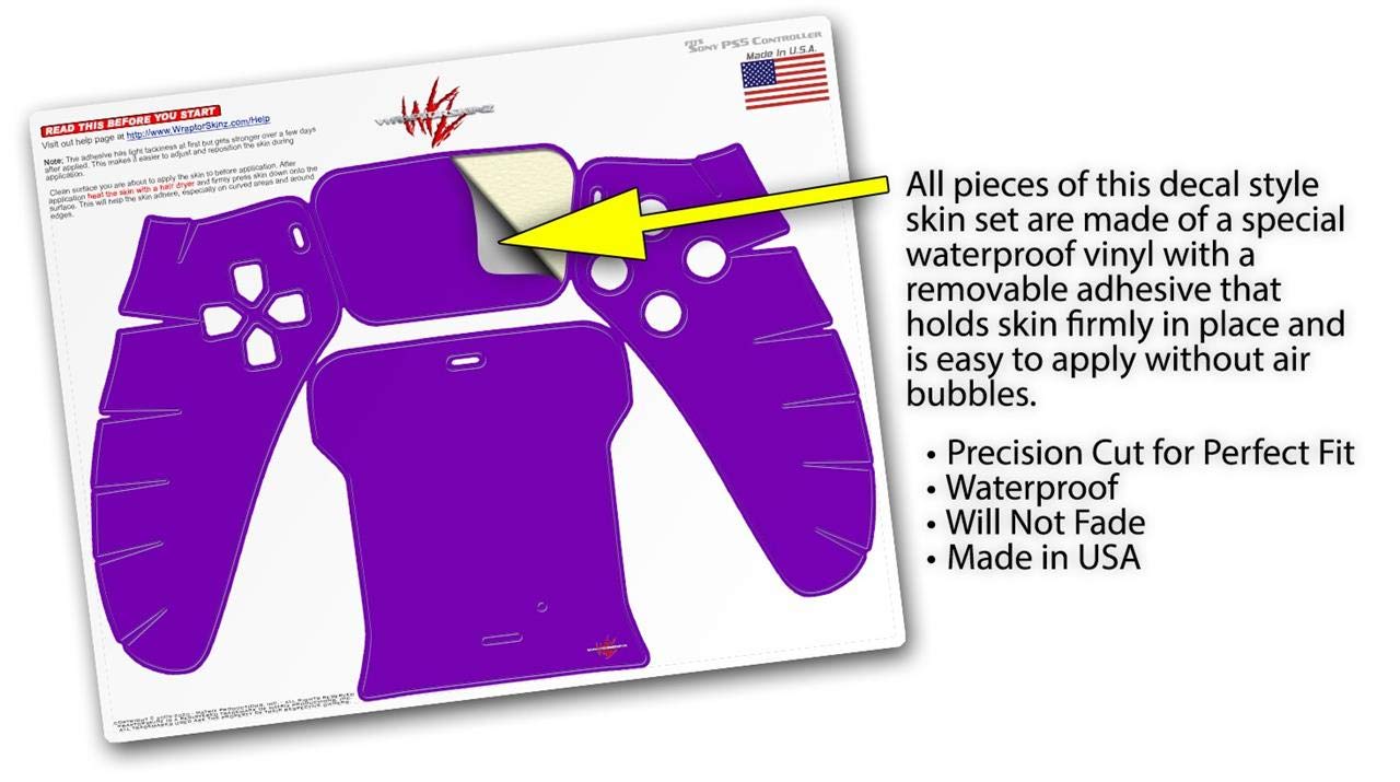 PS5 DualSense Controller Skin Wrap - Purple for Gaming Protection