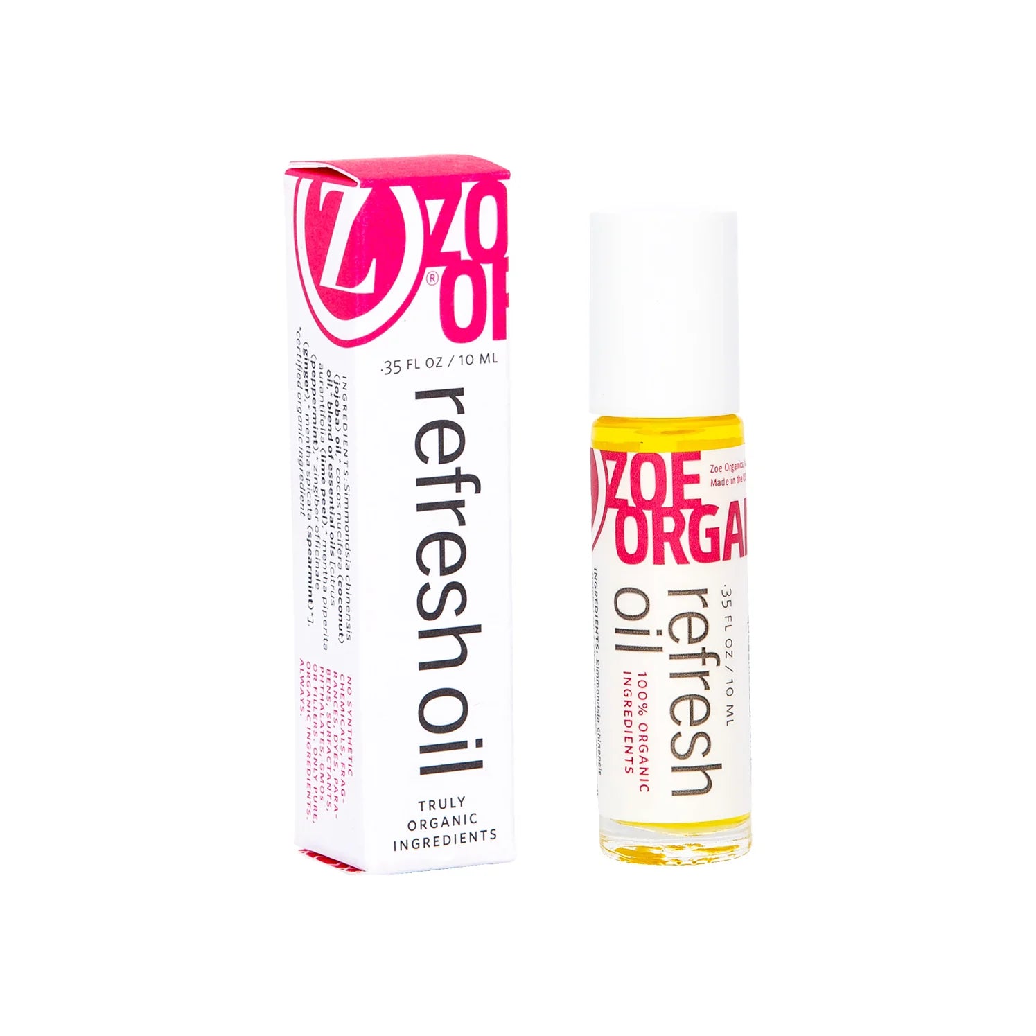 Zoe Organics Refresh Oil - Organic Facial Oil for Hydration & Glow - Perfect for Dry Skin & Nighttime Skincare Routine