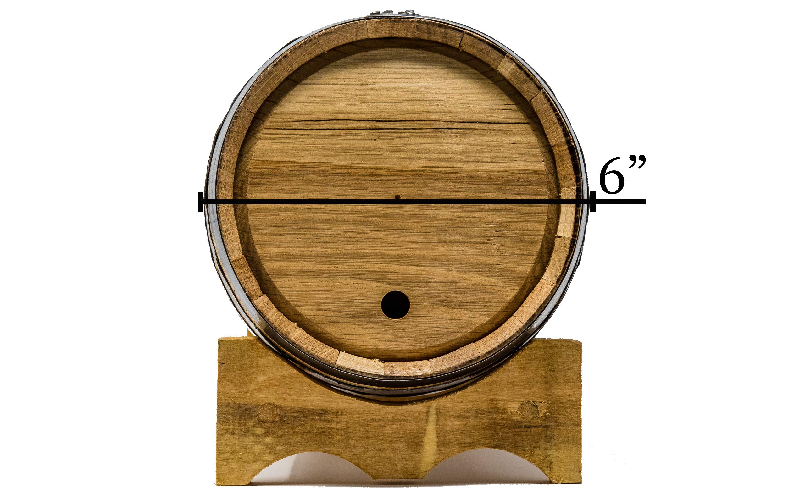 Personalized Engraved White American Oak Aging Barrel (3 Liter) - Premium Wooden Whiskey, Bourbon, Wine & Spirits Barrel for Home Brewing & Aging | Custom Name/Design | Perfect for Home Bar, Gifts & Craft Distilling