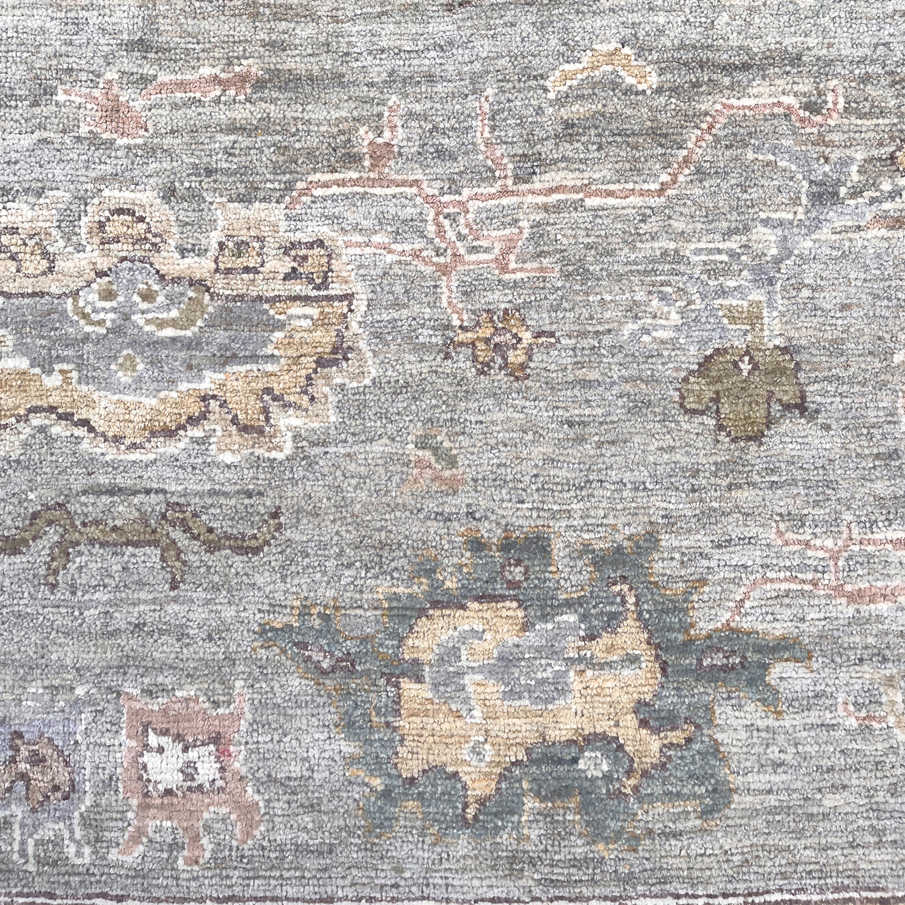 Blue Traditional Oushak Silk Rug 12' x 16' - Handmade Turkish Silk Carpet for Living Room, Bedroom & Luxury Home Decor
