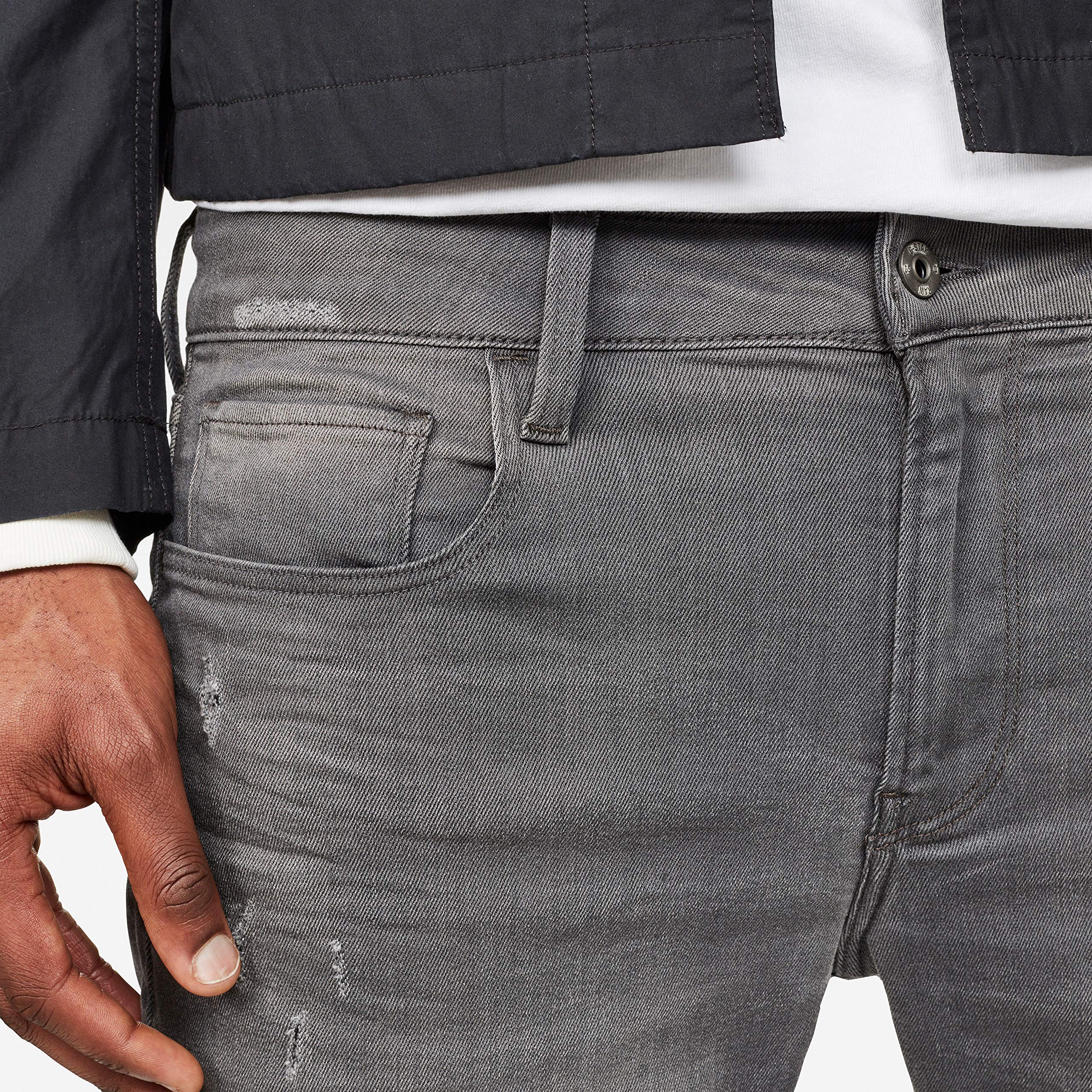 G-STAR RAW Men's 3301 Slim Fit Denim Shorts - Size 38, Light Aged Destroy Wash | Casual Summer Wear & Street Style Outfits