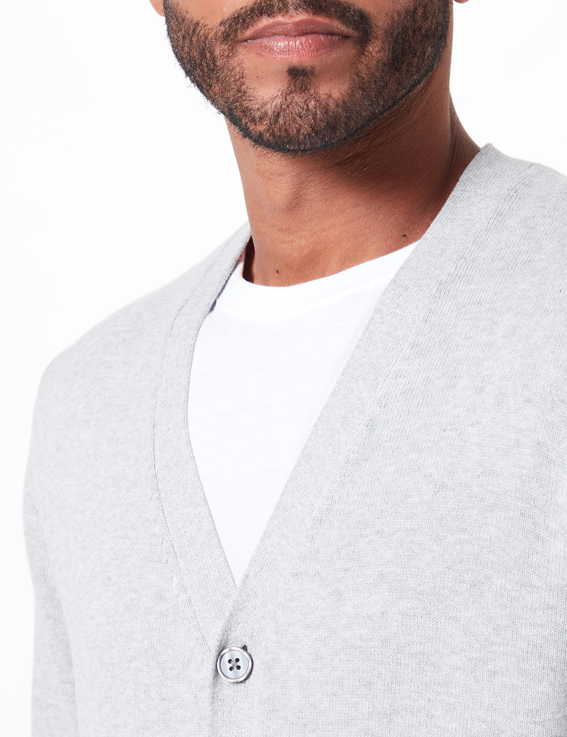 Amazon Essentials Men's Cotton Cardigan Sweater - Soft Casual Knit Pullover for Fall & Winter - Perfect for Office, Lounge & Outdoor Activities