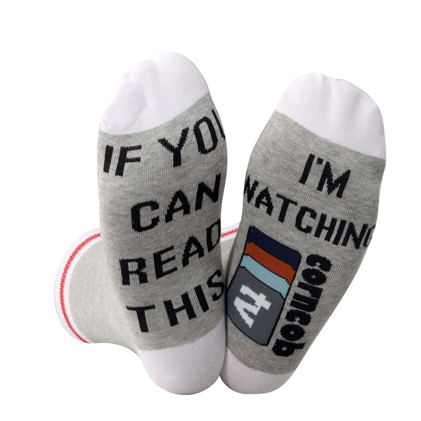 GJTIM 2 Pairs Funny TV Show Socks - I Think You Should Leave Inspired Novelty Socks for Women - Perfect Gift for Fans, Comedy Lovers & Prank Enthusiasts - Great for Cosplay, Themed Parties & TV Show Marathons