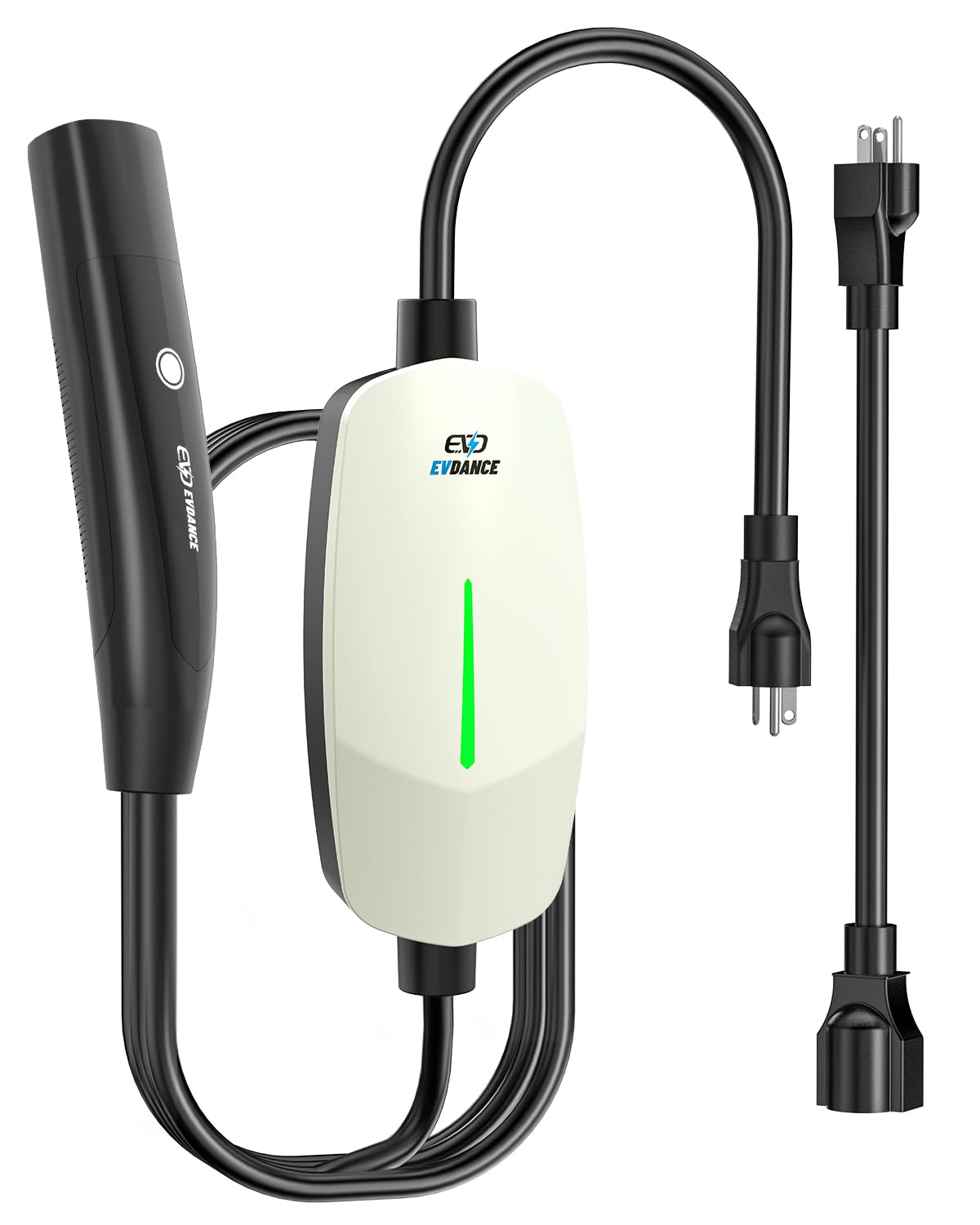 Tesla Level 1 EV Charger - 16A 110V-240V Portable Charging Cable with NEMA 6-20 & 5-15 Plug, 25FT Cord for Tesla Model S/3/X/Y - Home & Travel Charging Solution (White)