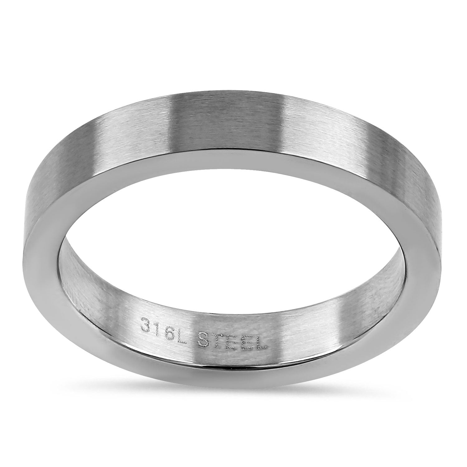 4MM Stainless Steel Band Ring for Men & Women - Durable, Hypoallergenic Wedding, Engagement, or Fashion Jewelry - Perfect for Everyday Wear & Special Occasions
