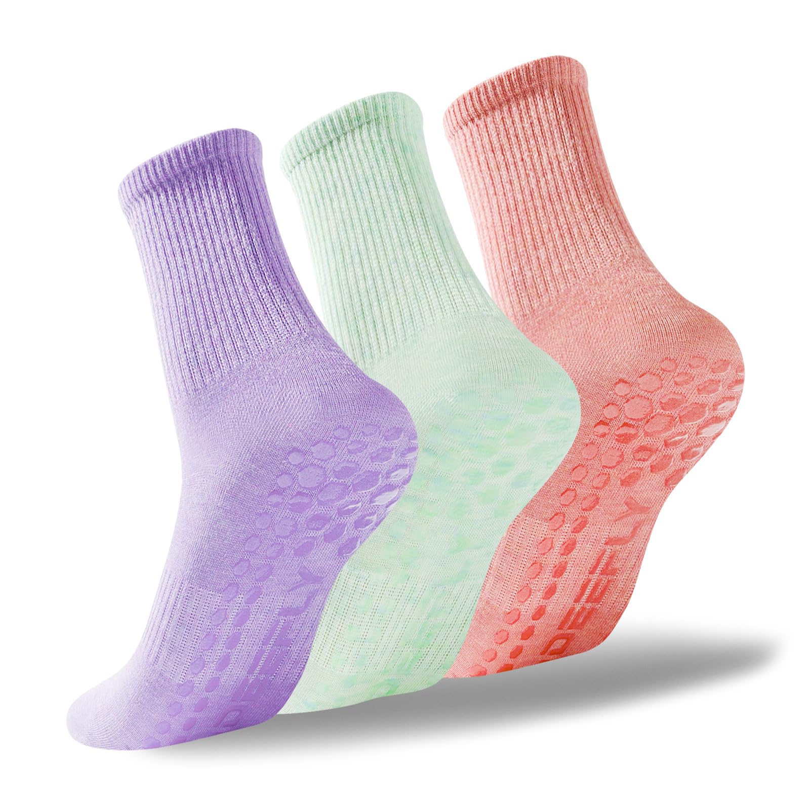 Deefly Women's Non-Slip Yoga Socks with Grip - Thin & Breathable for Pilates, Barre & Home Workouts - Perfect for Yoga Studios, Gym & Relaxation