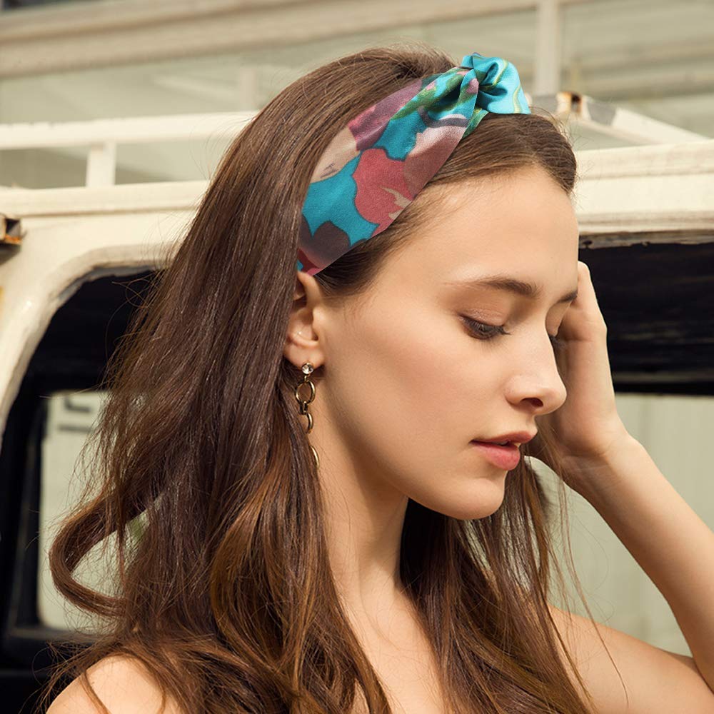 Boho Headbands for Women & Girls - 12 Pack Cross Wrap Cloth Fabric Hair Accessories | Perfect for Yoga, Workouts, and Casual Everyday Wear
