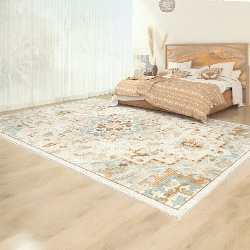 Luxury Ailani Velvet Persian Floral Area Rug - Soft Non-Slip Living Room Carpet for Bedroom, Dining Room & Home Decor