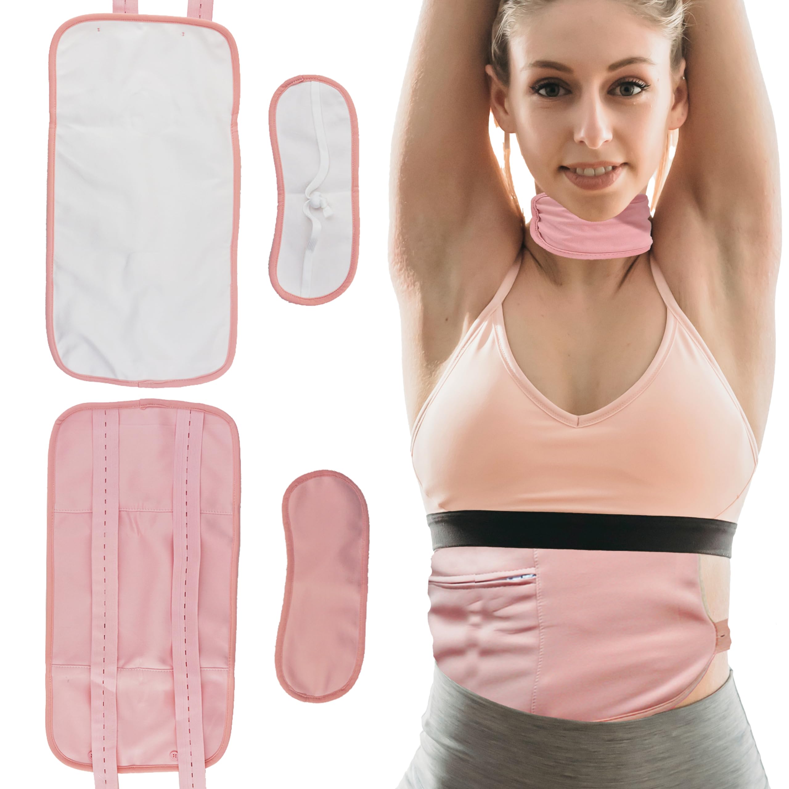 Organic Castor Oil Pack Wrap for Waist & Neck Pain Relief - Reusable & Machine Washable Cotton Wrap - Detox & Relaxation Therapy (Oil Not Included) - Perfect for Home Spa & Self-Care Routines