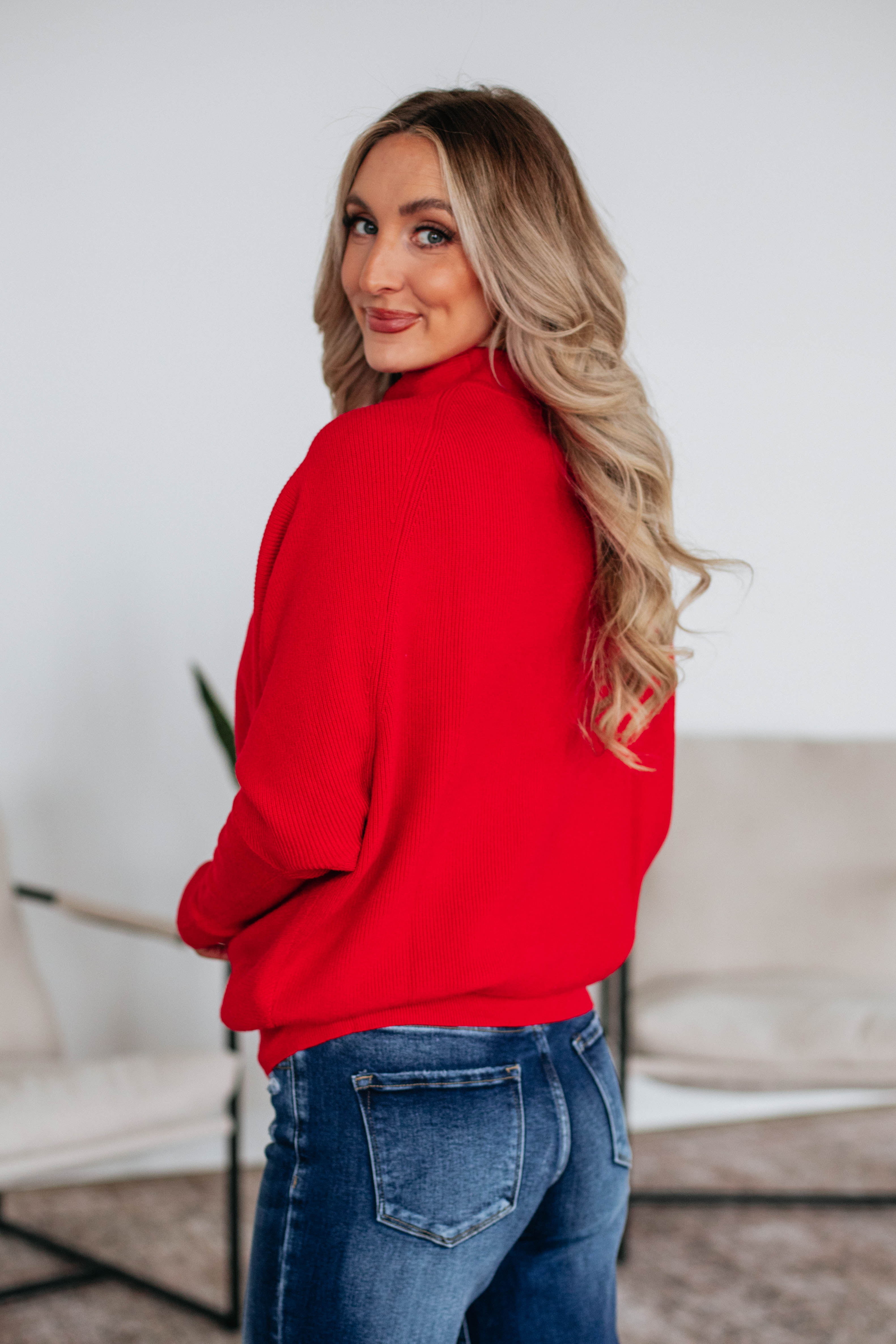 Gretchen Dolman Women's Ruby Knit Sweater - Soft & Stylish Pullover for Fall & Winter Fashion | Perfect for Casual Outings & Cozy Evenings