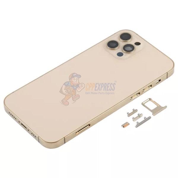 iPhone 12 Pro Battery Replacement Back Cover - Premium Gold Housing Case with Perfect Fit | Durable Protection for Everyday Use & Travel