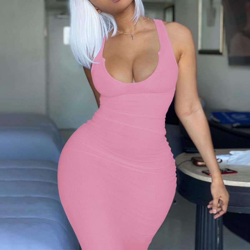Sexy Women's Two-Piece Skirt Outfit - Long Sleeve/Sleeveless V-Neck Bodycon Ribbed Knit Maxi Dress for Club, Party & Evening Wear | Perfect for Night Out, Date Night & Special Occasions