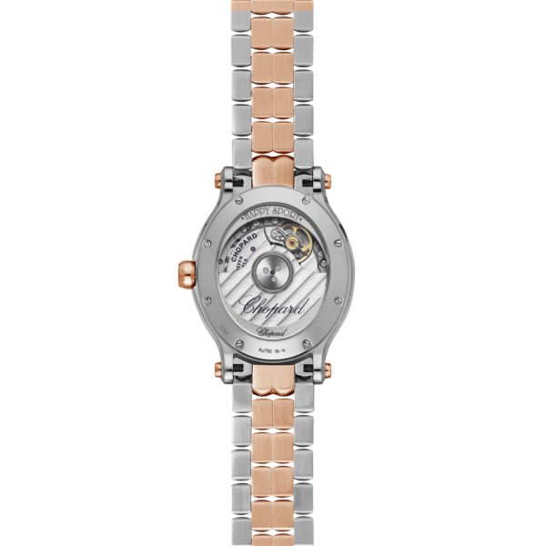 Chopard Happy Sport Oval Ladies Watch - Stainless Steel & 18K Rose Gold with Diamonds | Luxury Women's Watch for Gifts, Parties & Special Occasions