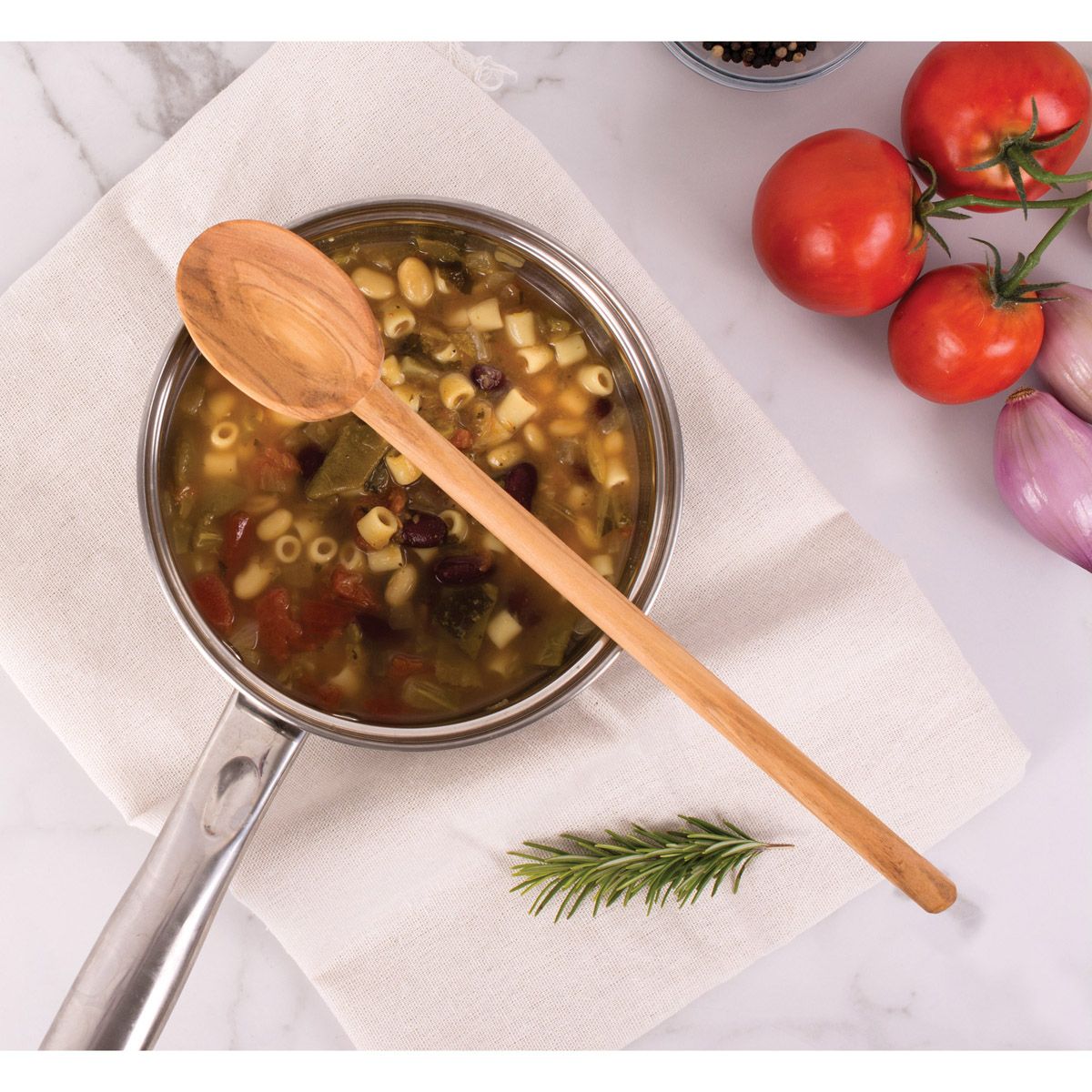 Premium Italian Olive Wood Spoon Set of 12 - Handcrafted Kitchen Utensils for Cooking, Serving & Salad Tossing - Eco-Friendly Wooden Spatula Gift for Chefs & Home Cooks