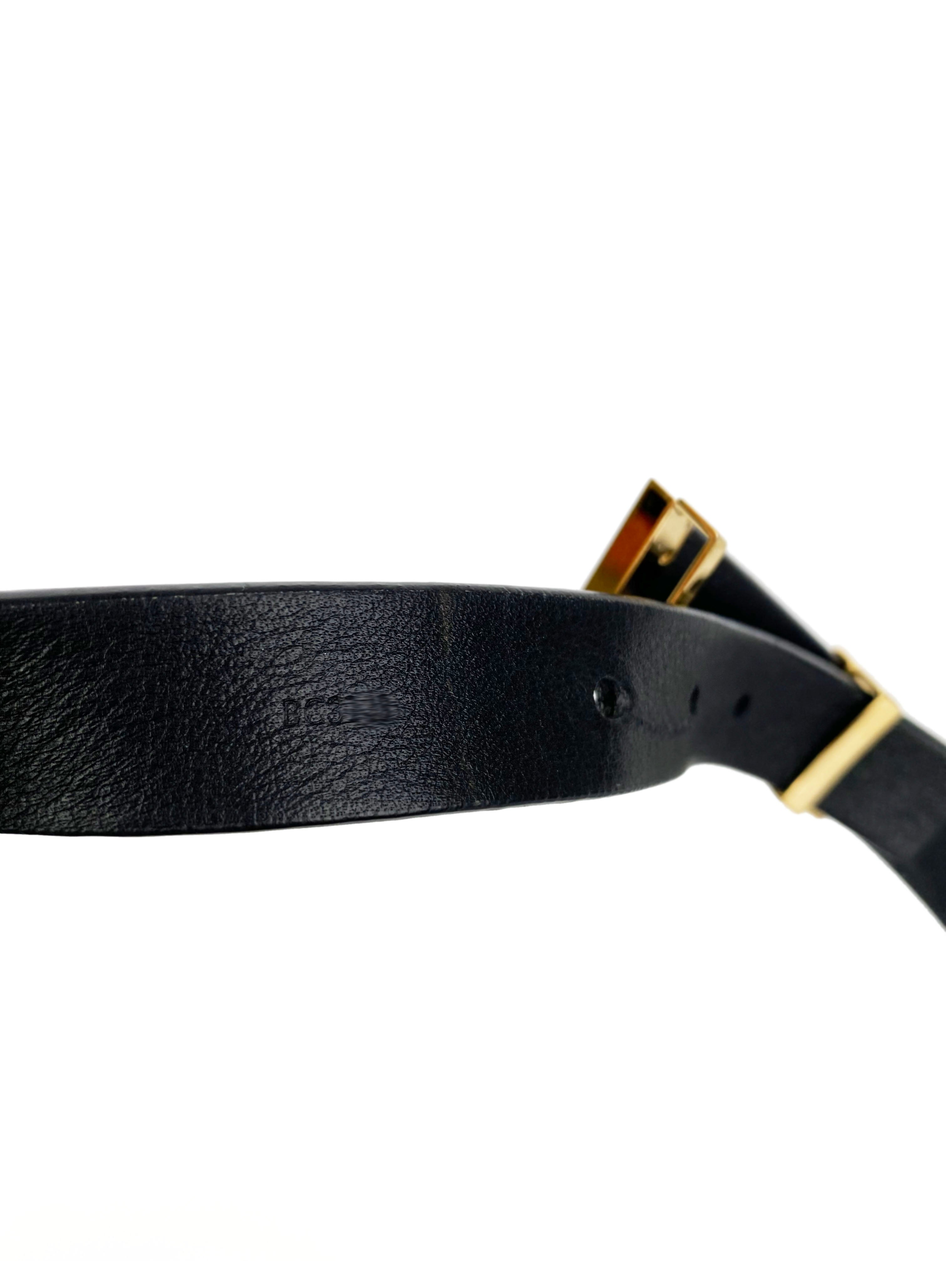 Authentic Louis Vuitton Black Initiales Reversible Belt 20mm - Size 75 | Luxury Designer Accessory for Men & Women | Perfect for Office, Date Night & Formal Occasions