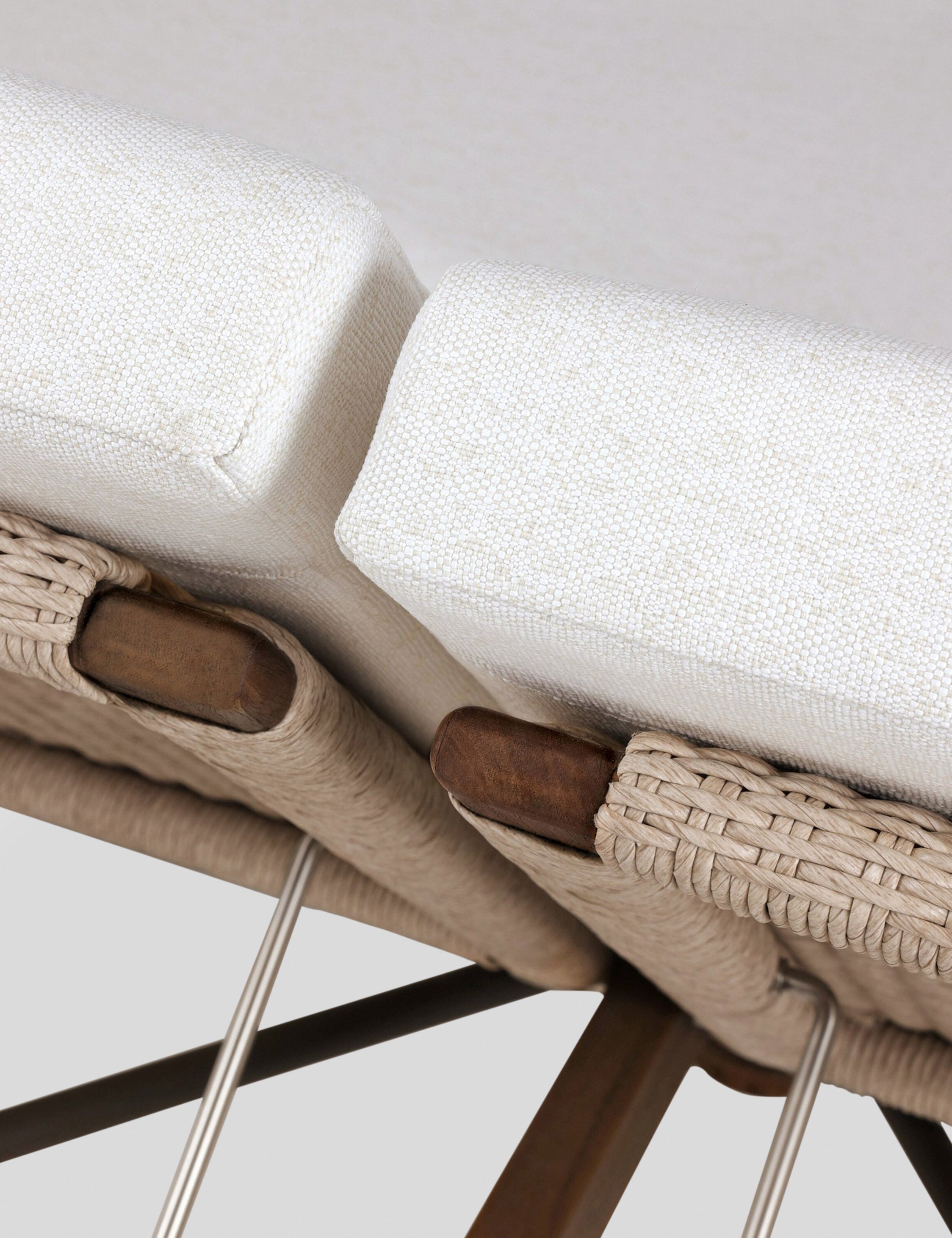 Finnegan Indoor/Outdoor Double Chaise Lounge by Amber Lewis x Four Hands - Perfect for Patio, Poolside & Sunroom Relaxation
