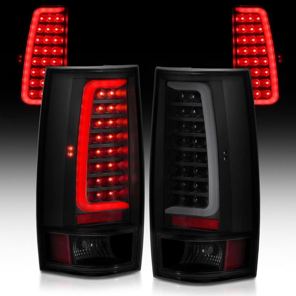 ANZO LED Tail Lights for GMC Yukon XL 2500 (2007-2013) - Black with Smoke Lens - Part #311322 | Upgrade Your Truck's Style & Safety for Night Driving