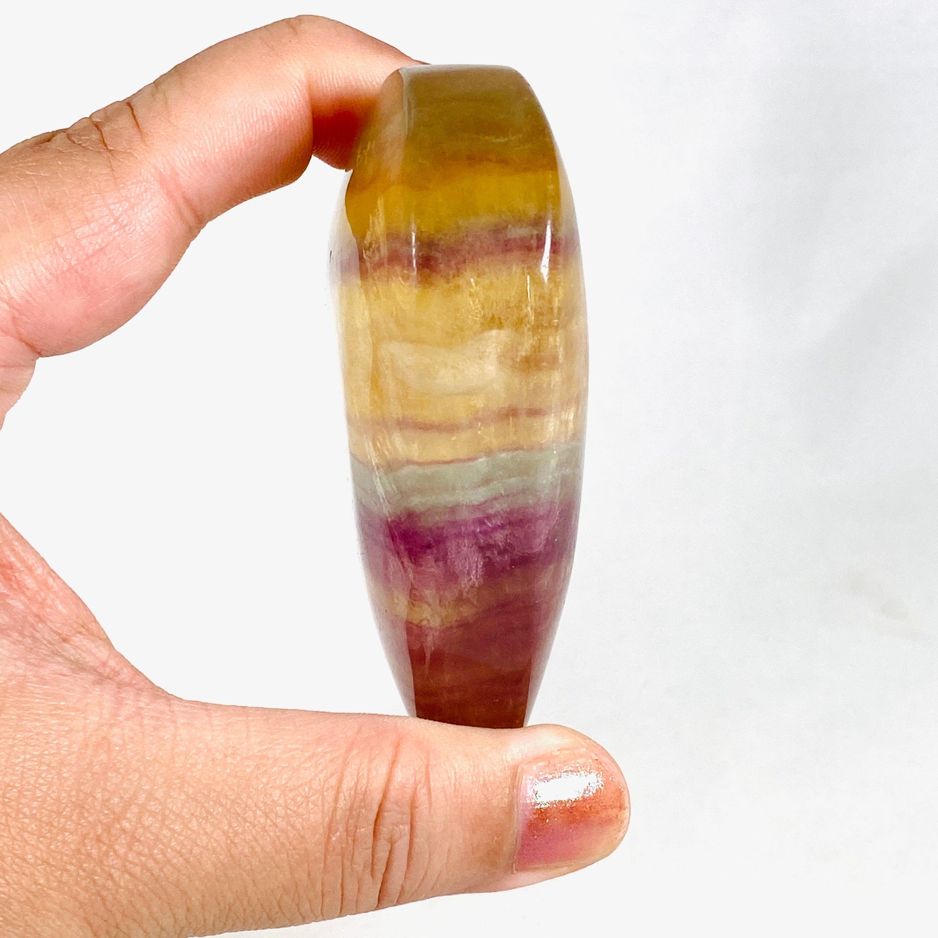 Rainbow Fluorite Heart Pendant RFH-03 - Healing Crystal Jewelry for Meditation, Energy Balancing & Spiritual Growth