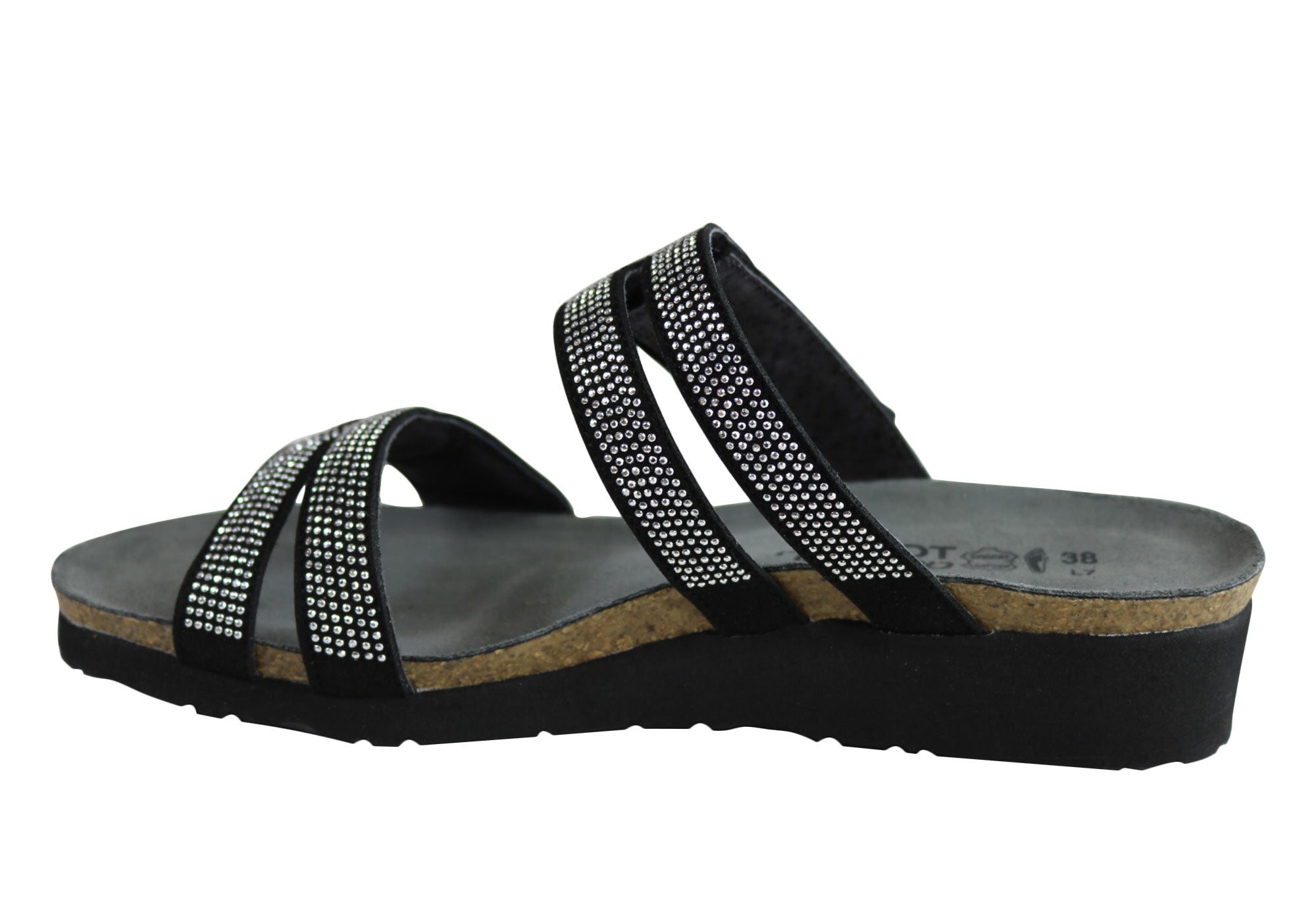 Naot Ainsley Women's Leather Comfortable Cushioned Sandals Slides - Perfect for Summer Walking, Beach Vacation & Casual Outfits