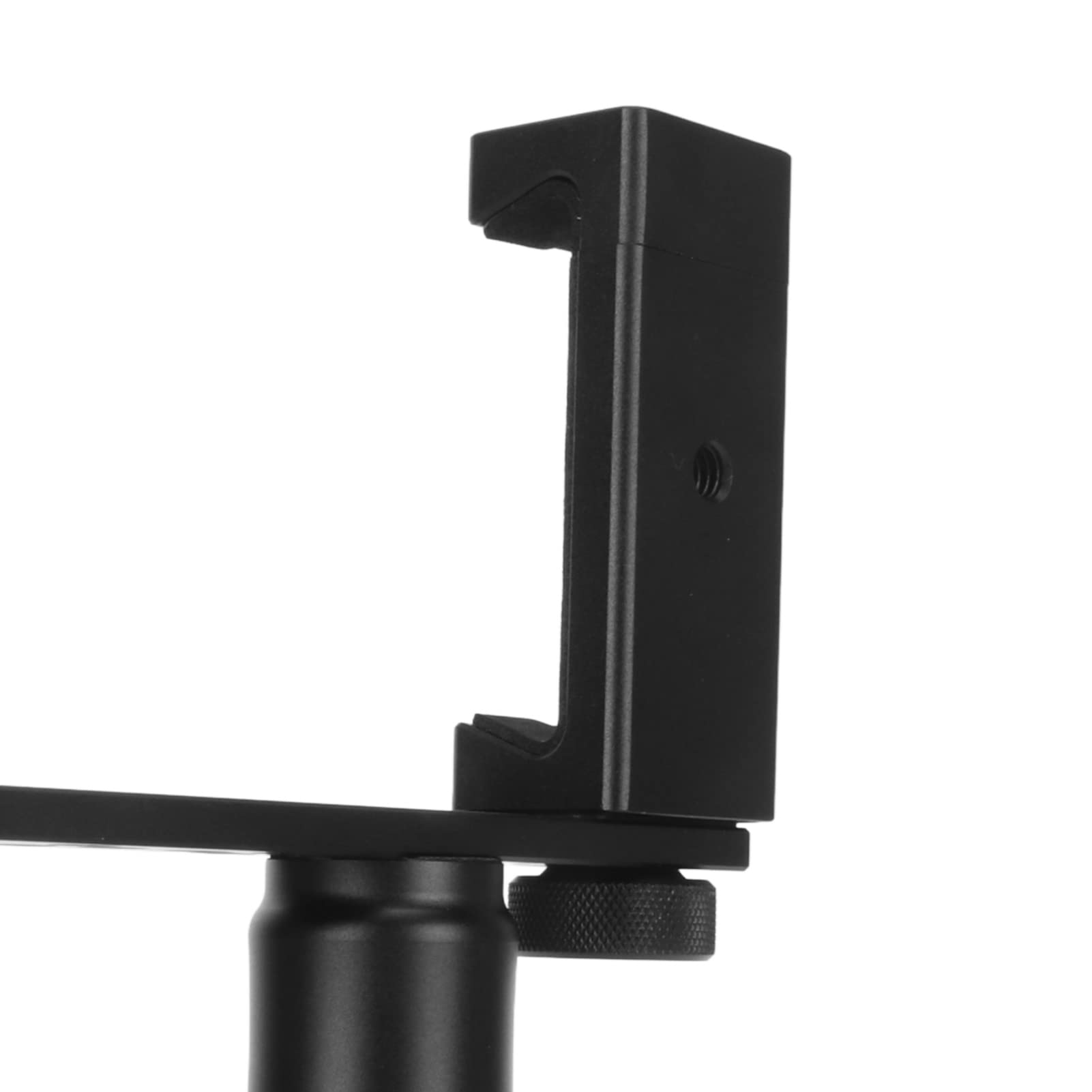Adjustable Smartphone Video Stabilizer Grip with Cold Shoe Mount, LED Light & Built-in Mic - Portable Handheld Gimbal for Vlogging, YouTube & Live Streaming - Includes Wrist Strap for Secure Grip - Perfect for Travel, Events & Content Creation