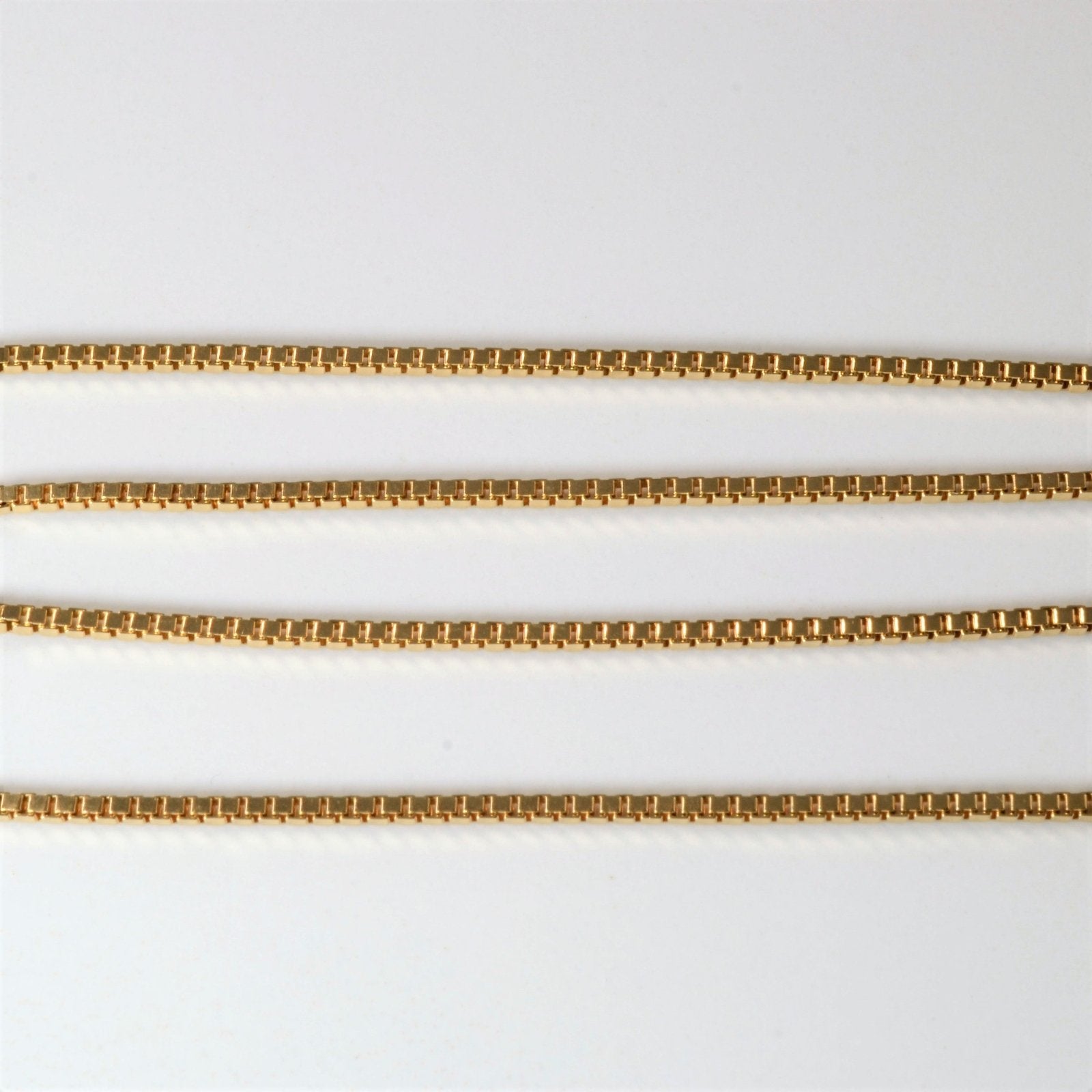 10K Yellow Gold Box Chain Necklace for Women - 22 Inches | Elegant & Durable Jewelry for Everyday Wear, Gifts & Special Occasions