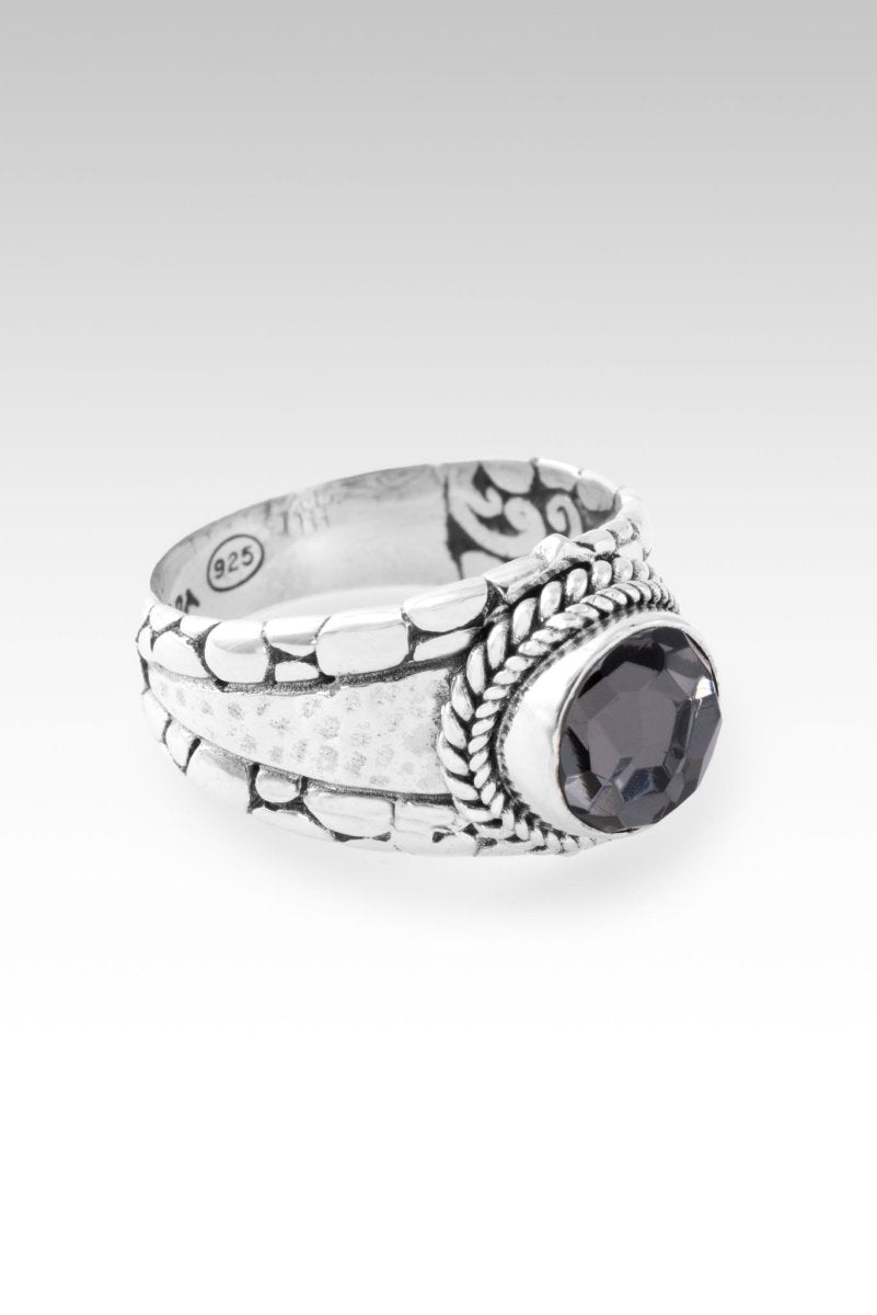 Countless Blessings Ring in Odyssey Black Knight with Mystic Quartz - Perfect for Spiritual Healing, Meditation & Gift Giving