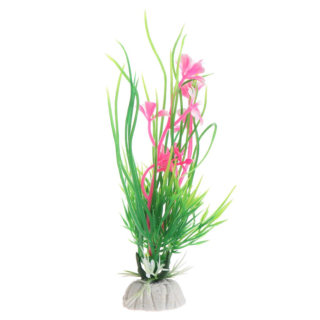 Huluda Artificial Plastic Aquarium Plants - Realistic Underwater Grass Decor for Fish Tank Background | Perfect for Freshwater & Saltwater Aquariums, Betta Fish Tanks, and Home Office Decor