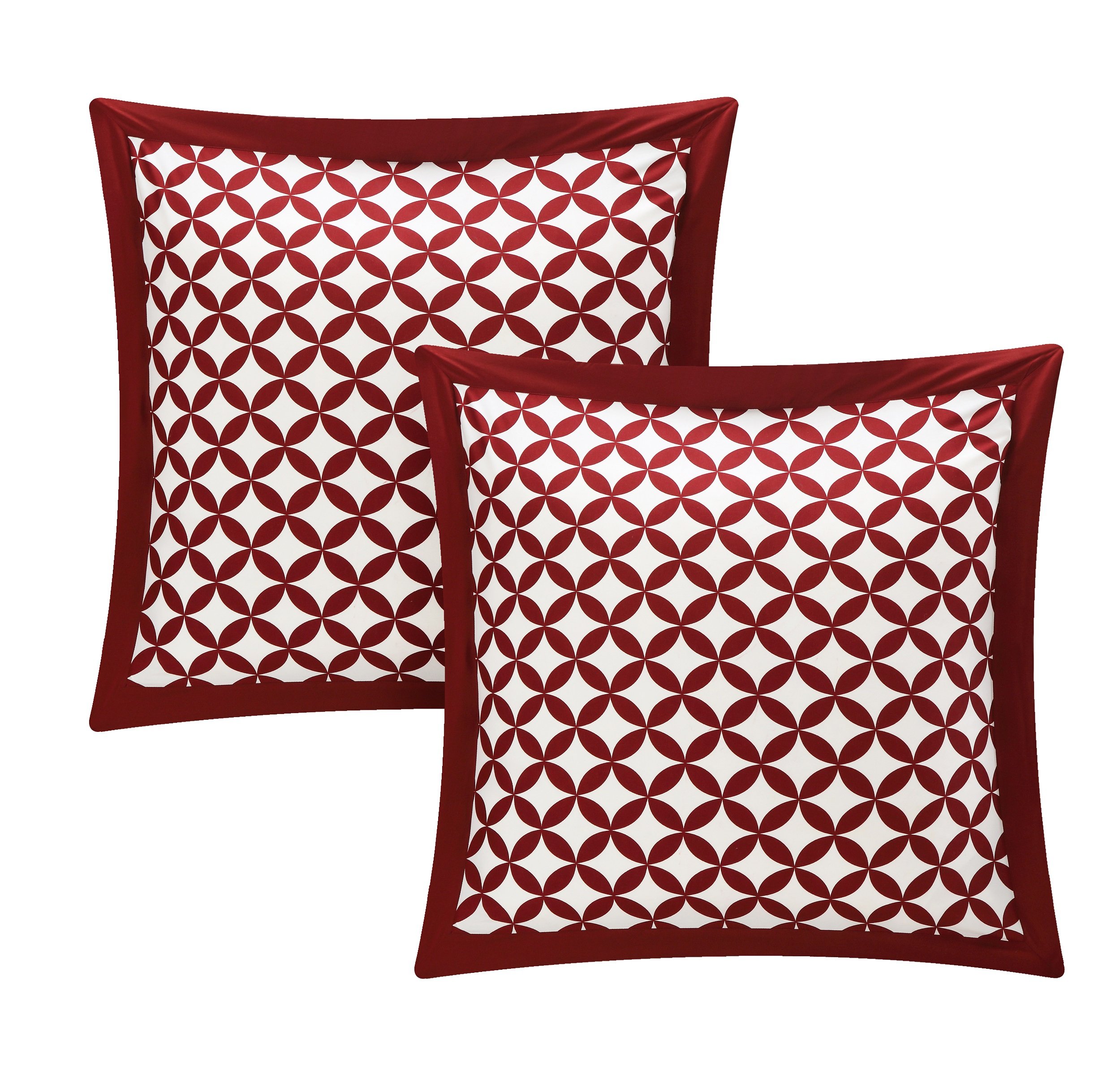 Chic Home 7-Piece Iris Reversible King Comforter Set - Burgundy & Red Large Scale Floral Pattern - Perfect for Master Bedroom, Guest Room & Luxury Hotel Decor