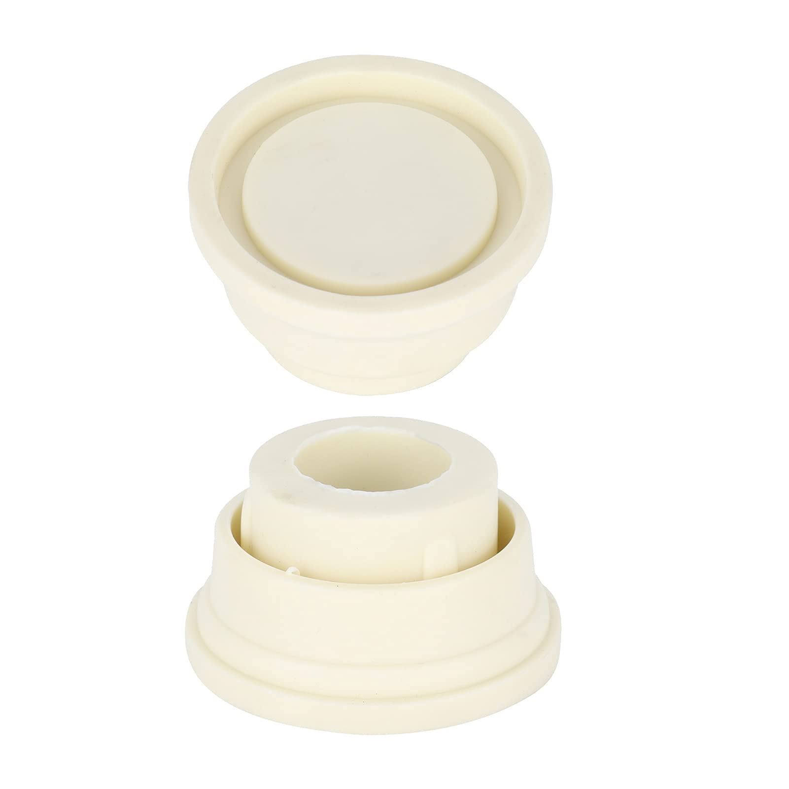 Pool Ladder Rubber Bumpers - 2 Pack Durable Rubber Stoppers for Swimming Pool Ladders | White Non-Slip Protection Pads | Perfect for Inground/Above Ground Pools, Hot Tubs & Spas