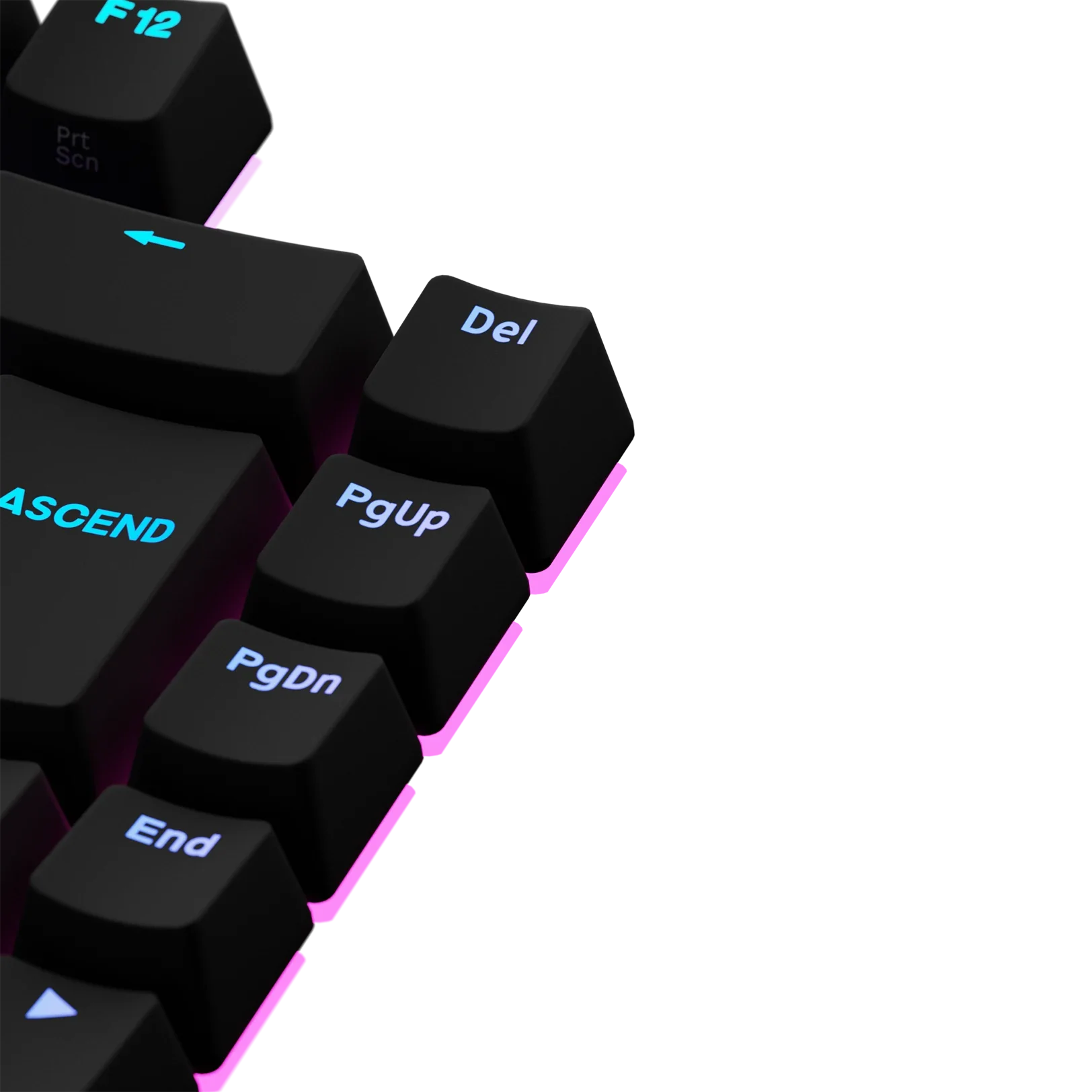 Backlit Black FR Keycaps for Mechanical Keyboards - Perfect for Gaming, Typing & Custom Builds