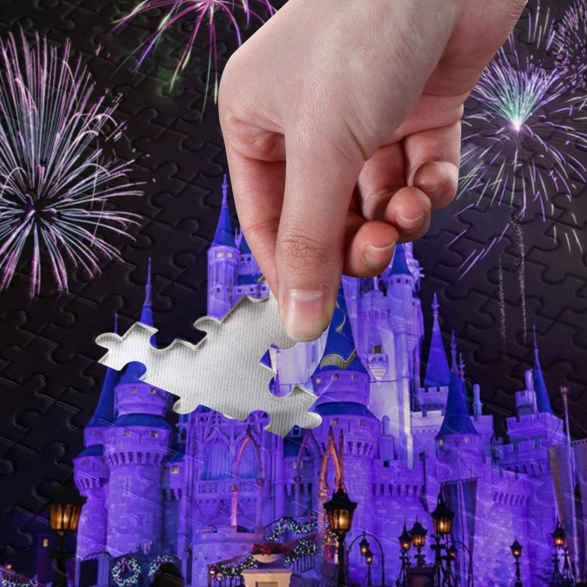 500-Piece Dream Castle with Firework Jigsaw Puzzle for Adults & Kids - DIY Gift, Family Game Night, Birthday Party Activity, Stress Relief & Home Decor