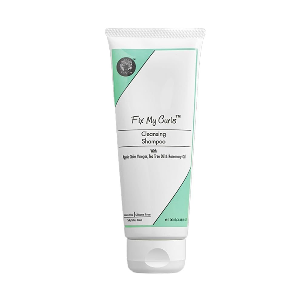 Clarifying Shampoo for Curly & Wavy Hair - Apple Cider Vinegar & Tea Tree Oil Formula | Sulfate-Free, Anti-Dandruff & Scalp Care | 100g | Perfect for Frizzy Hair Control & Deep Cleansing | Great for Weekly Detox & Post-Swim Hair Care