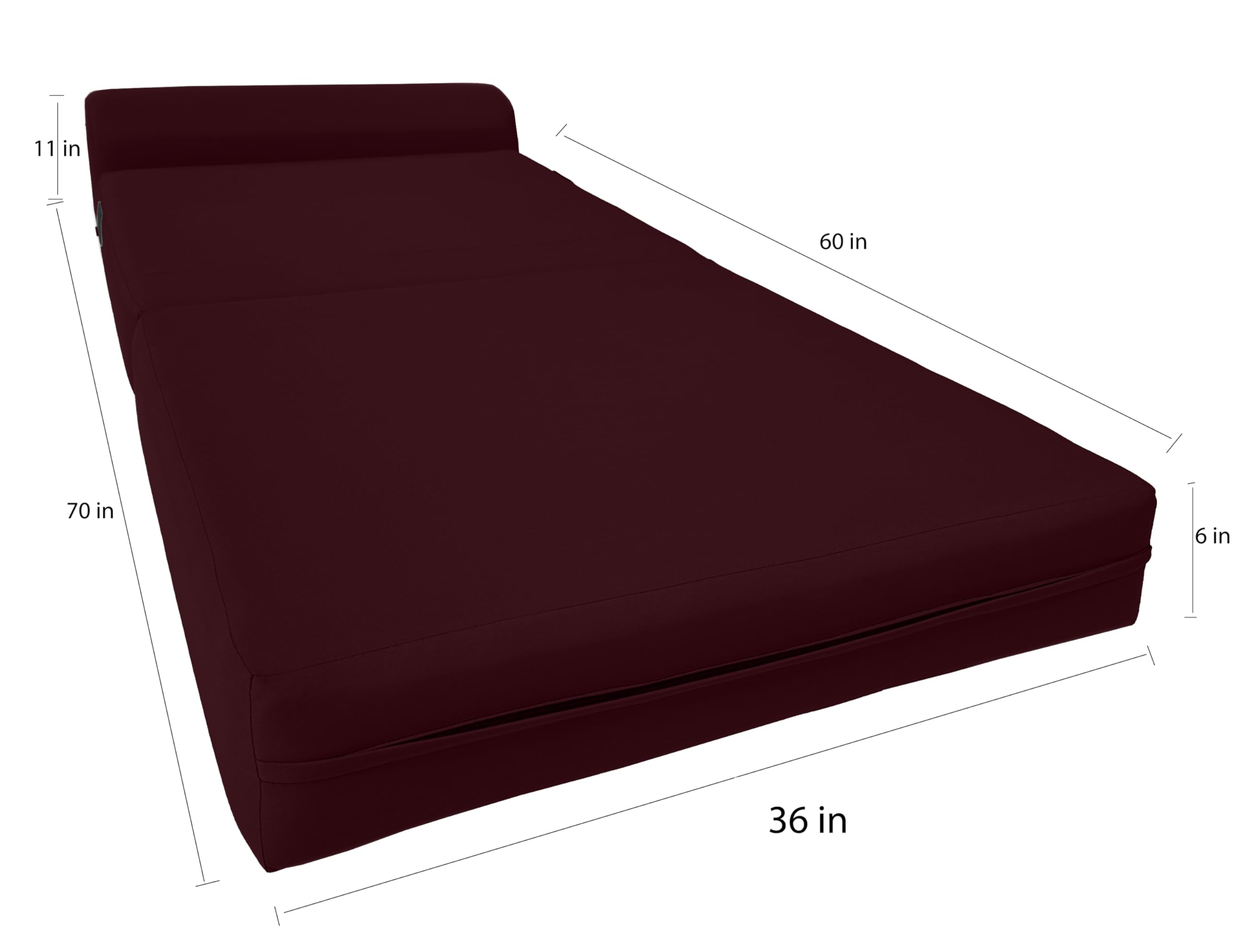 D&D Futon Sleeper Chair - Convertible Folding Bed & Sofa with High-Density Foam Mattress (70