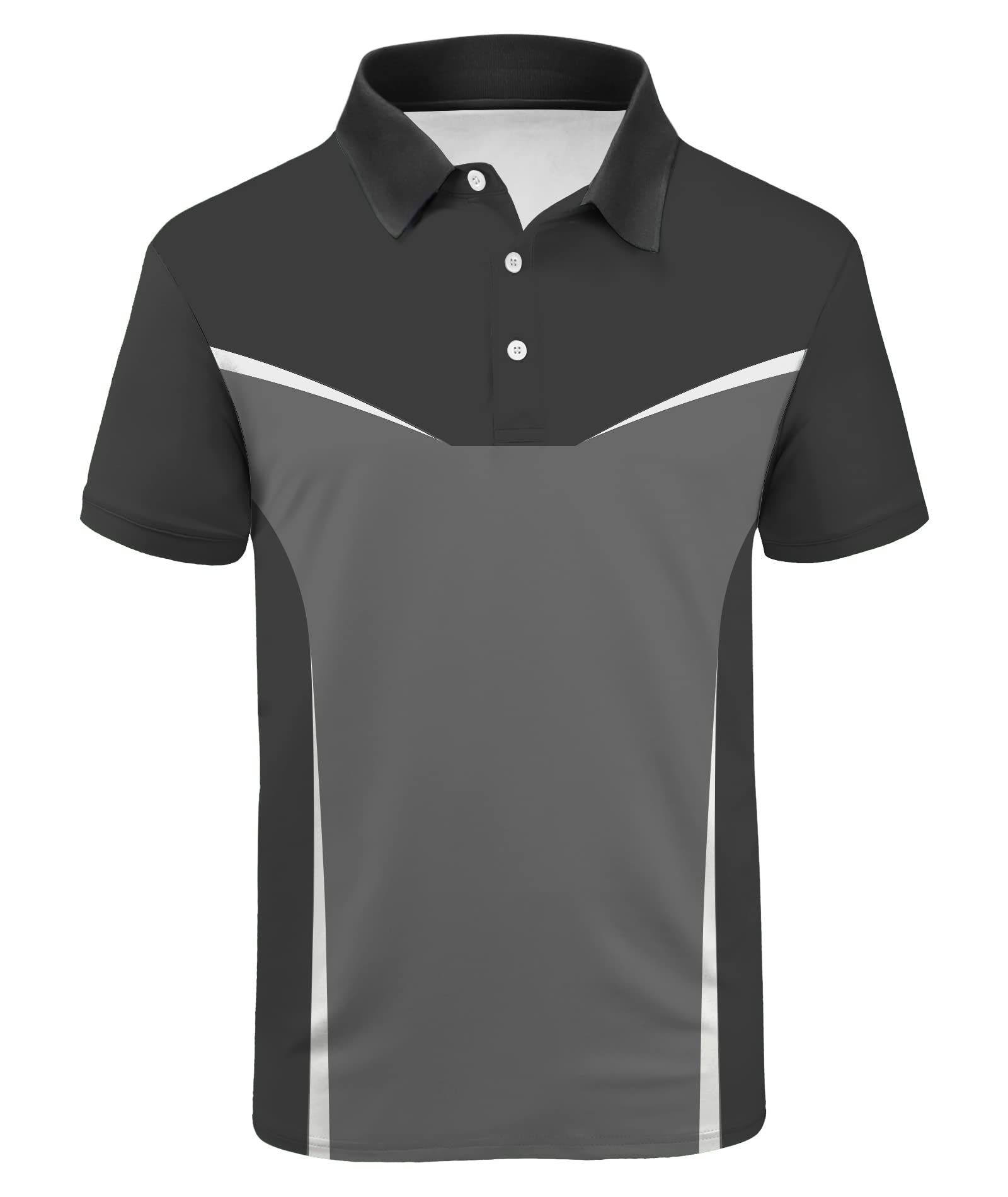 JACKETOWN Men's Golf Polo Shirts - Lightweight Short Sleeve Casual T-Shirt for Men - Breathable Moisture-Wicking Performance Shirt for Golf, Work & Outdoor Activities