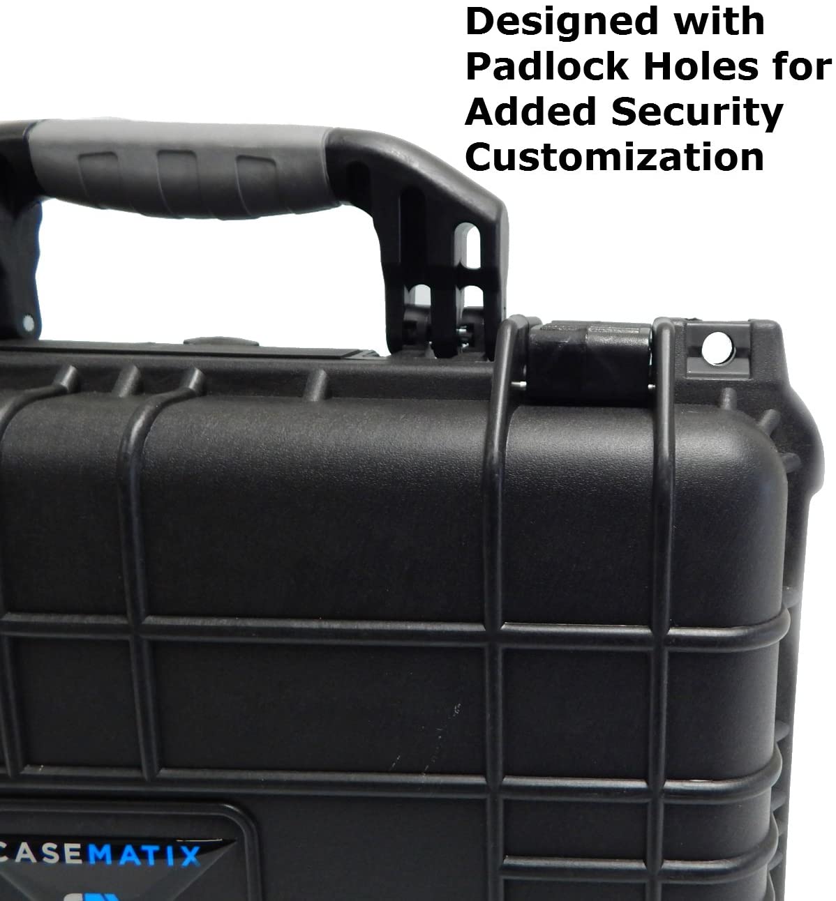 CASEMATIX Waterproof Travel Case for DBPOWER T22 HD Projector (2400 Lumens) - Fits Projector with Remote, HDMI Cable, AV Cable & Power Supply | Portable Protection for Home Theater, Business Presentations & Outdoor Movie Nights