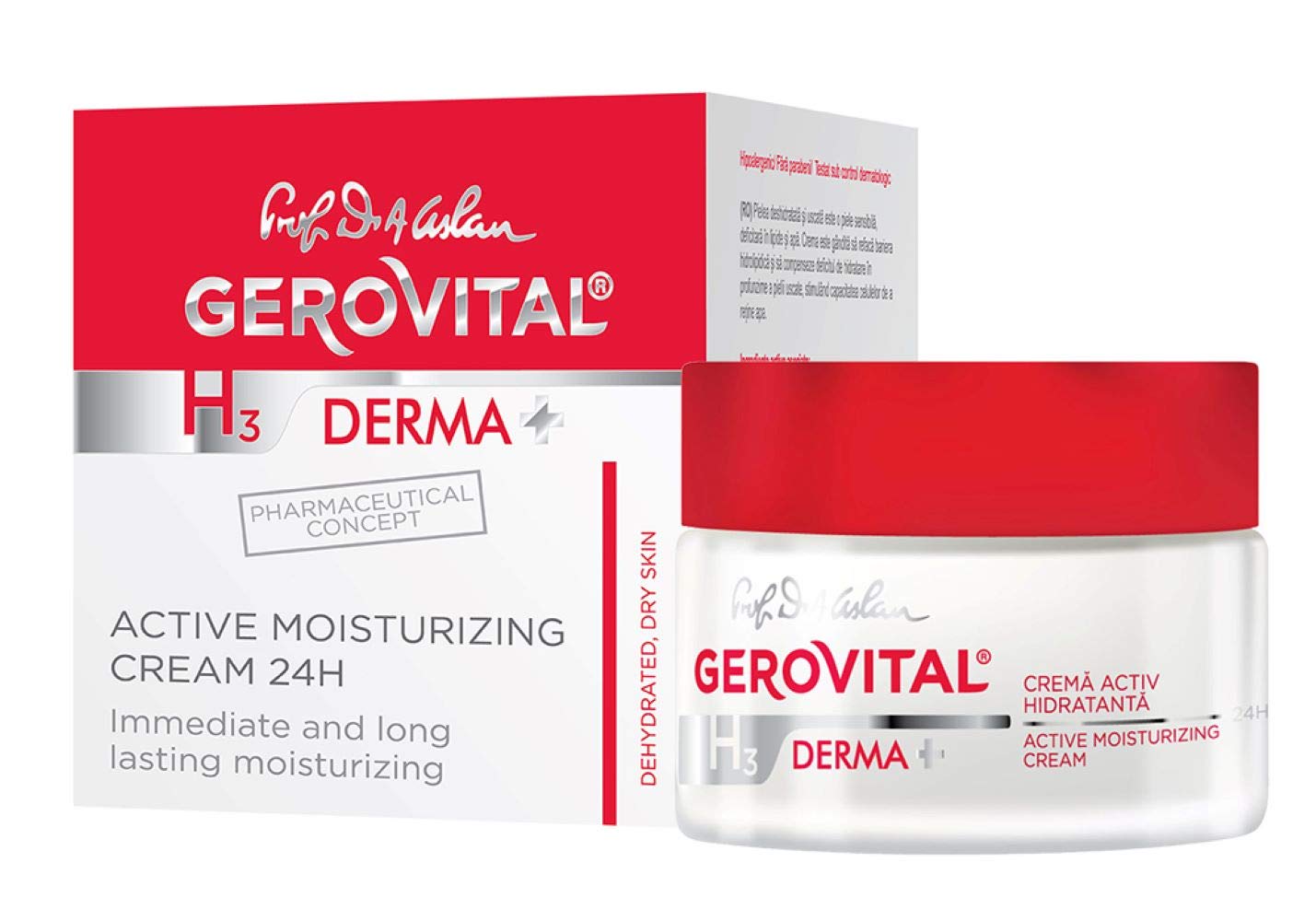 GEROVITAL DERMA+ Anti-Wrinkle Face Cream - Deep Hydrating Moisturizer for Dry Skin | All Day Active Moisturizing & Firming Facial Cream | 50ml | Perfect for Daily Skincare Routine & Nighttime Hydration