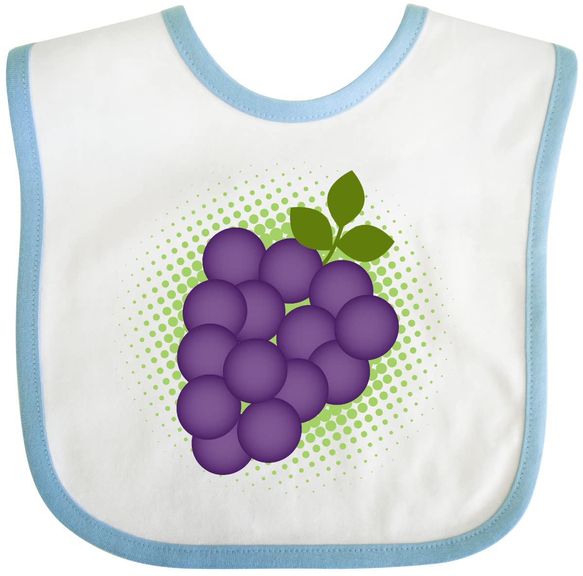 Inktastic Grapes Vineyard Fruit Grape Grower Baby Bib - Soft Cotton Drool Bib for Infants & Toddlers - Perfect for Feeding, Teething, and Everyday Use