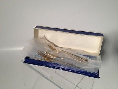 Vintage Brass Dessert Forks Set of 9 - Handcrafted in Bangkok Thailand - Perfect for Fine Dining, Afternoon Tea & Wedding Table Settings