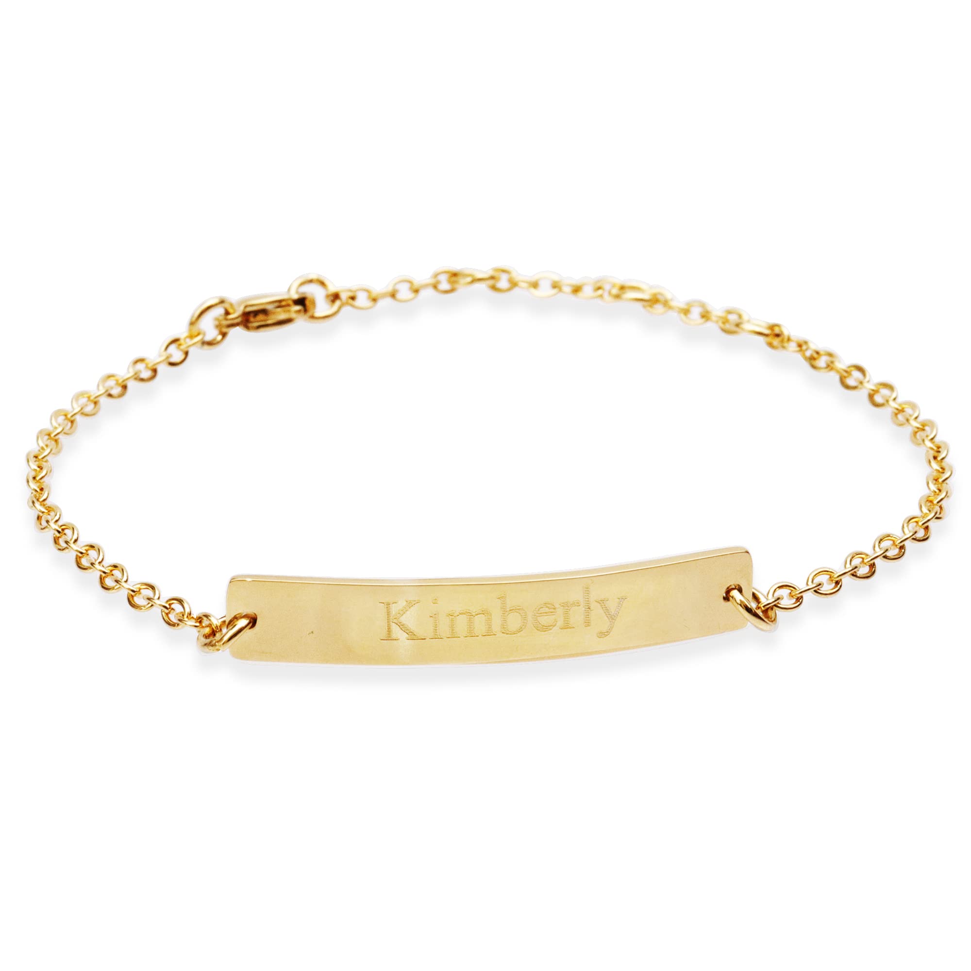 Personalized Baby Bracelets for Girls & Boys - 18k Gold Plated Custom Name Toddler Jewelry - Perfect for Christening Gifts, Baby Showers & First Birthday Presents