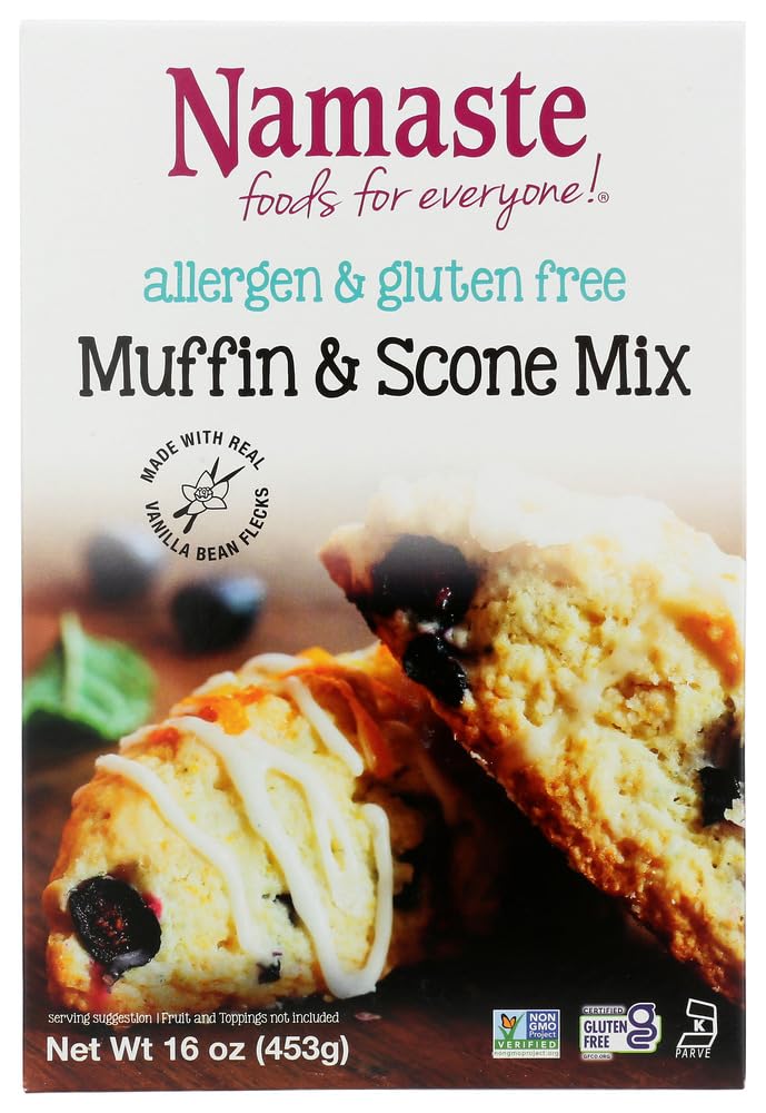 Namaste Foods Gluten Free Muffin Mix - 16 Ounce Bags (Pack of 16) | All Natural, Vegan & Non-GMO | Perfect for Breakfast, Snacks & Baking at Home