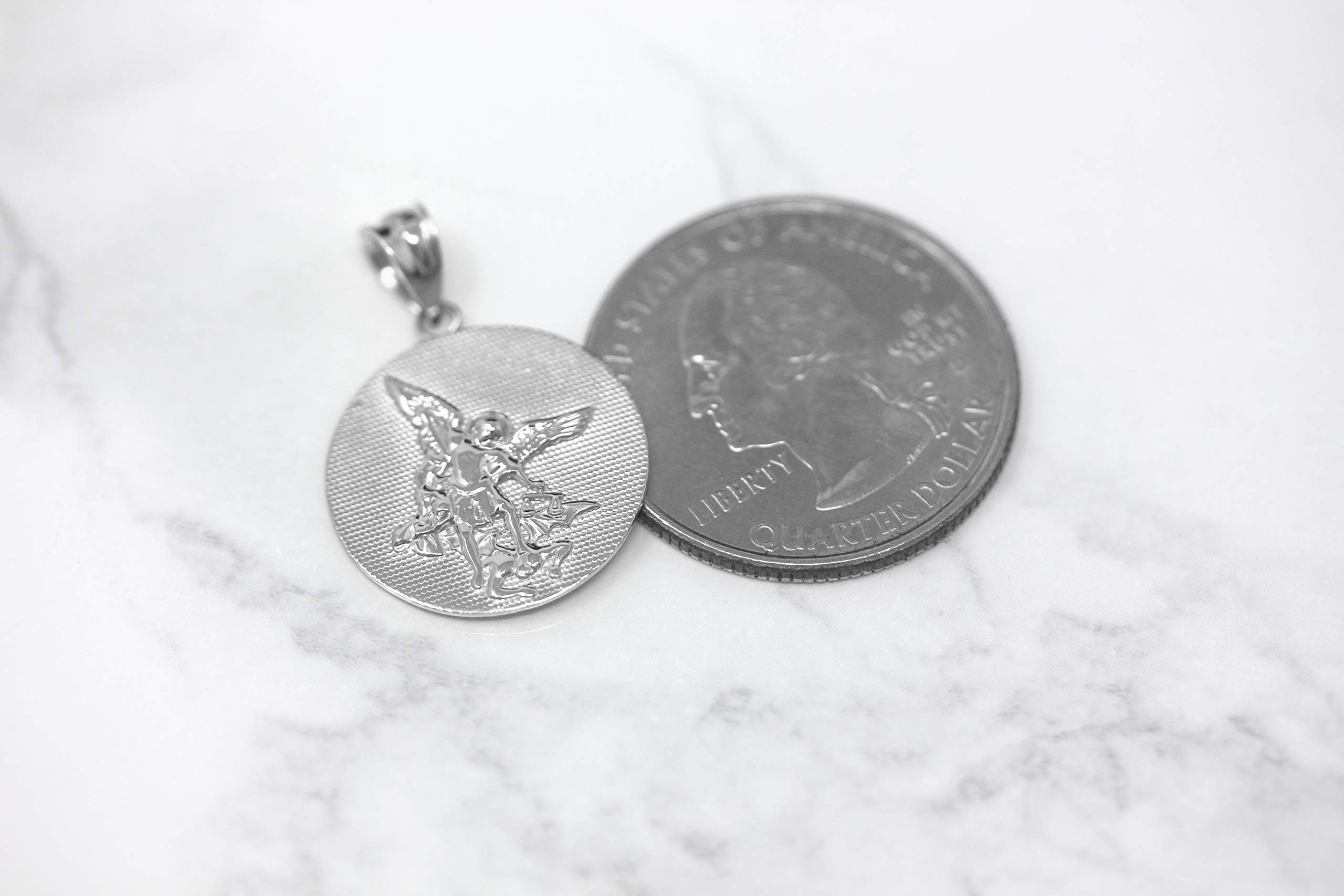 Sterling Silver St. Michael Pendant Necklace for Protection & Style
